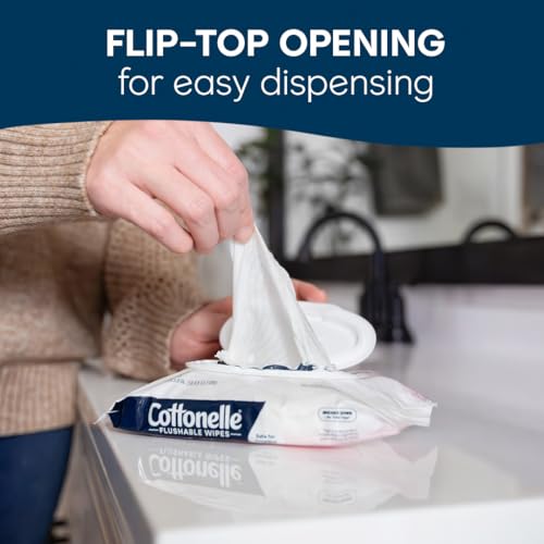 Flushable Wet Wipes Fresh Feel 336 Count Adult Hygiene