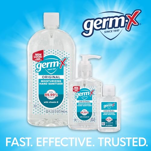 Germ-X Original Hand Sanitizer, Non-Drying Moisturizing Gel with Vitamin