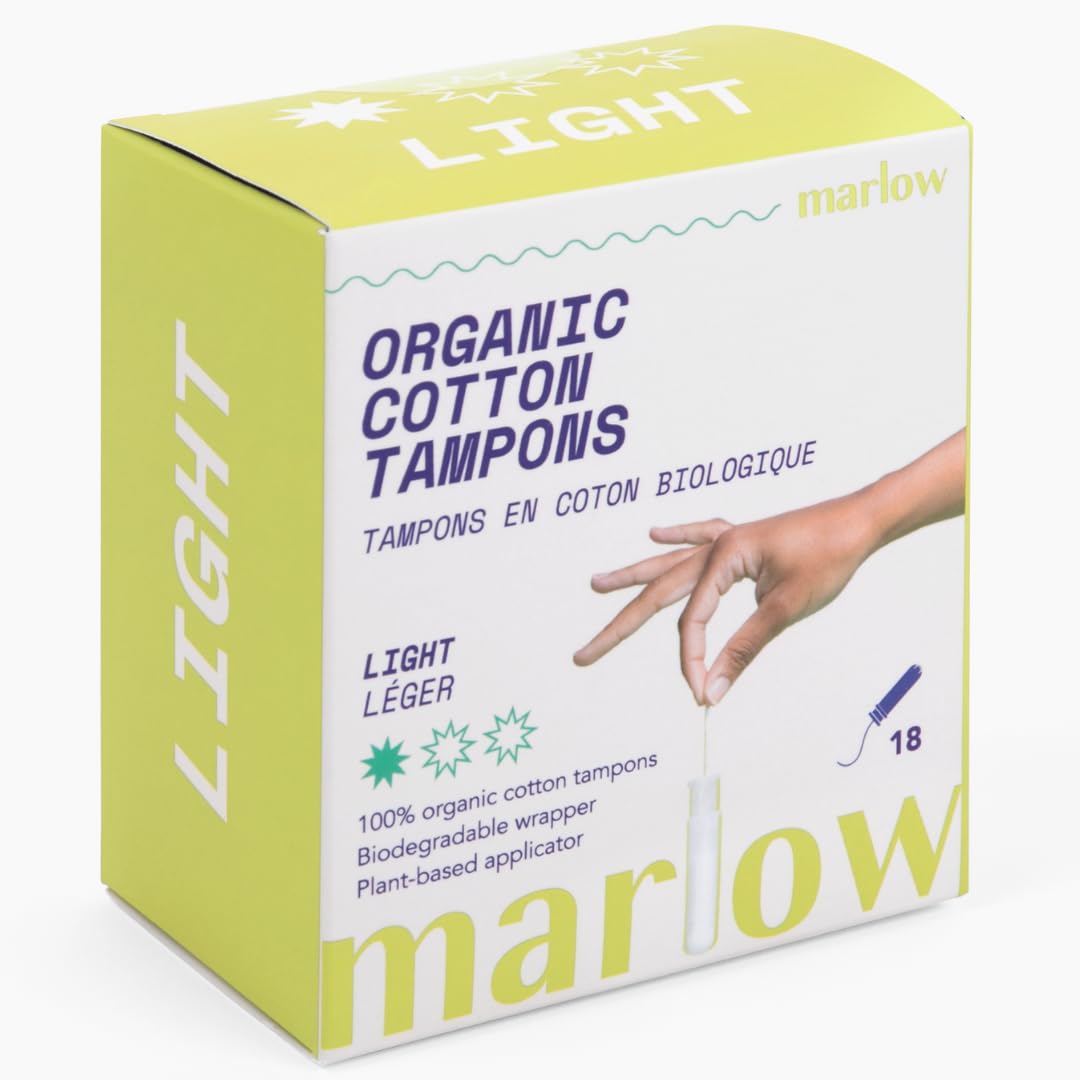 Organic Cotton Tampons with Plant-Based Applicator Biodegradable