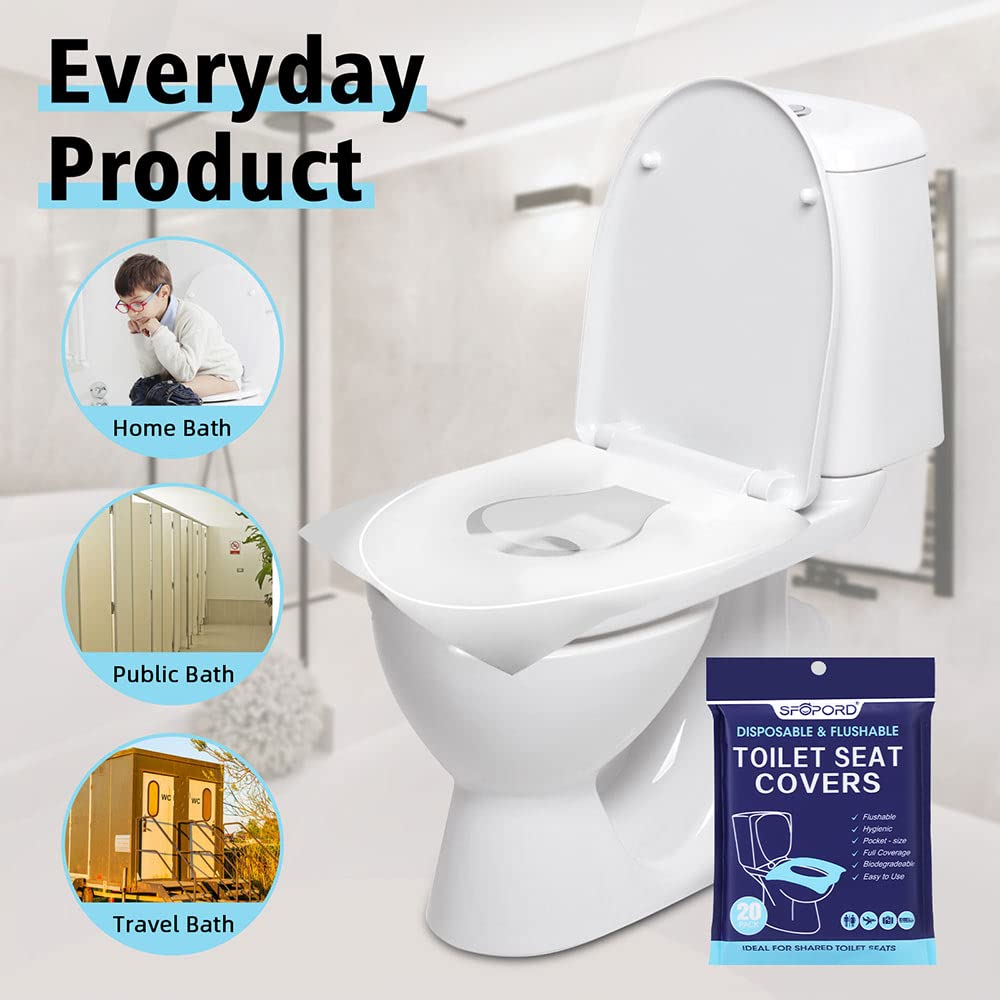 Disposable Toilet Seat Covers XL 100 Pack Travel Hygiene Essentials