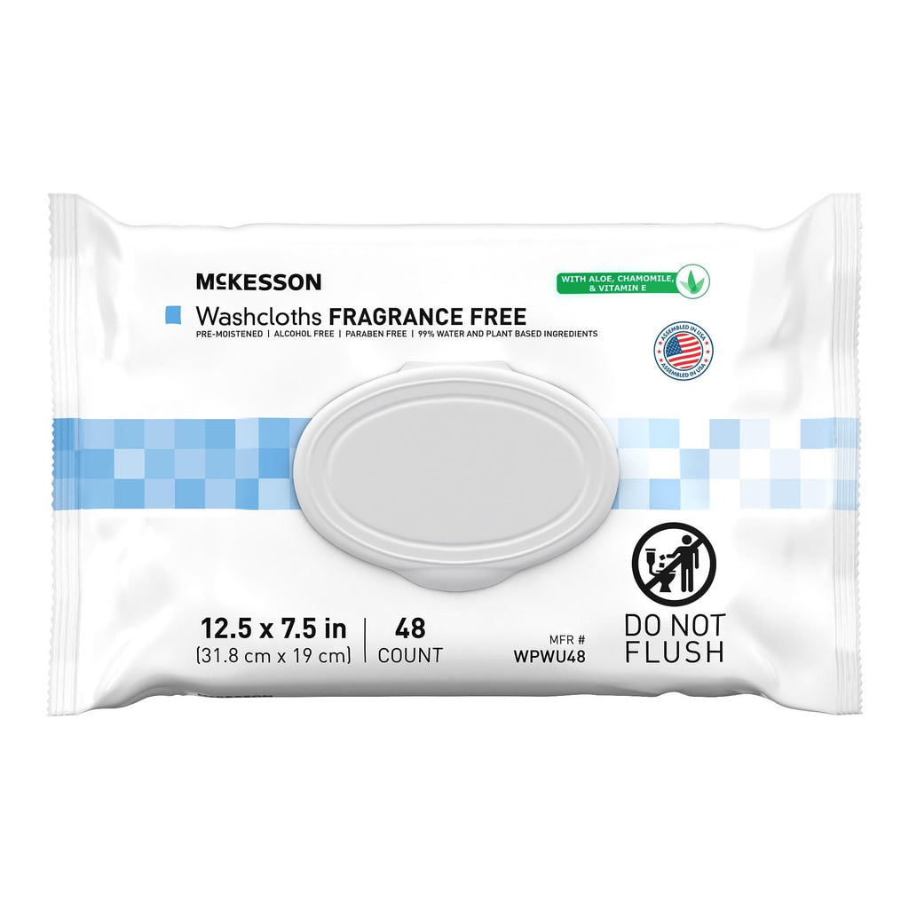 Disposable Washcloth Wipes Unscented No-Rinse Gentle Clean