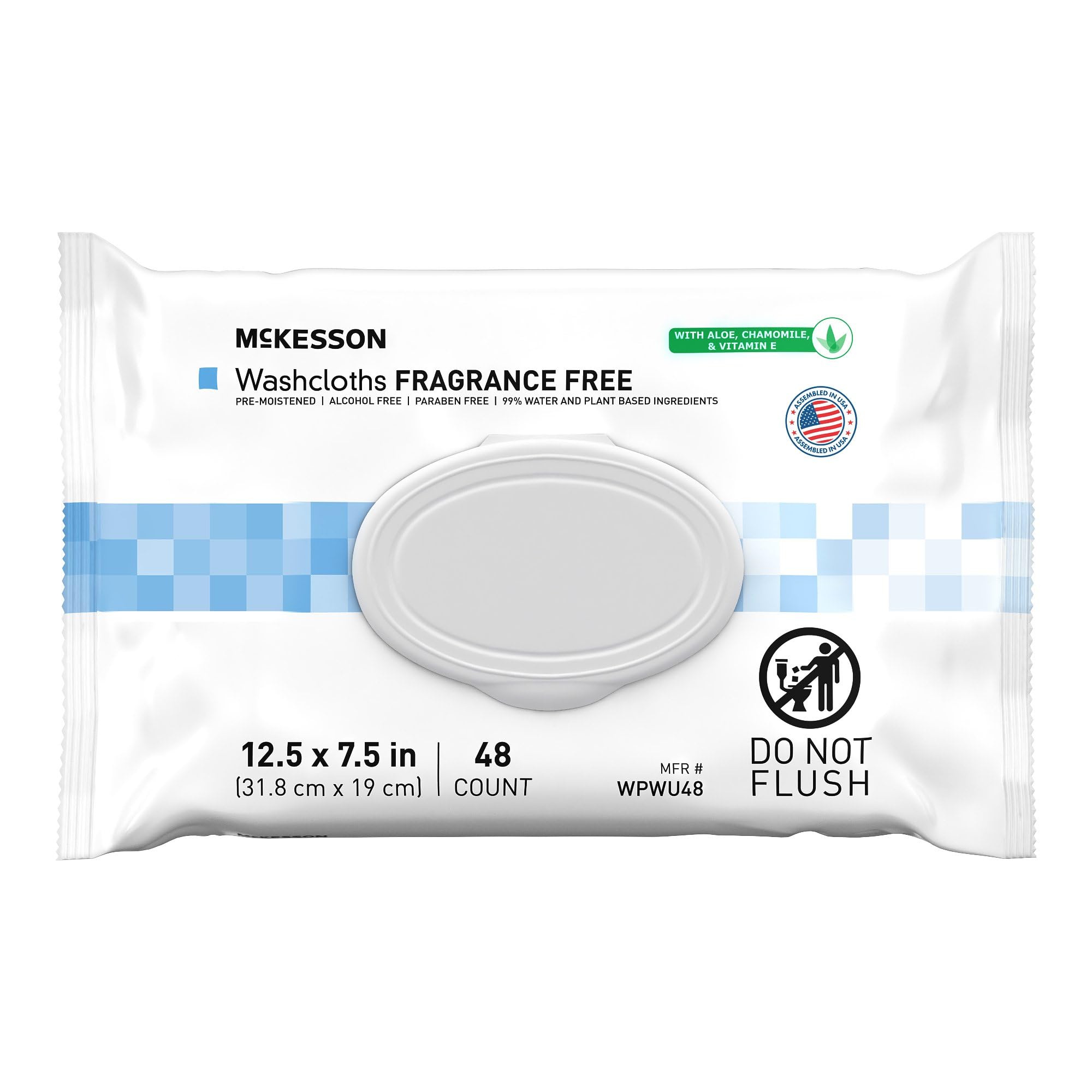 Disposable Washcloth Wipes Unscented No-Rinse Gentle Clean