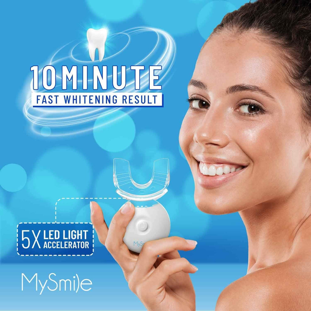 LED Teeth Whitening Kit with Fast Gel Stain Removal System