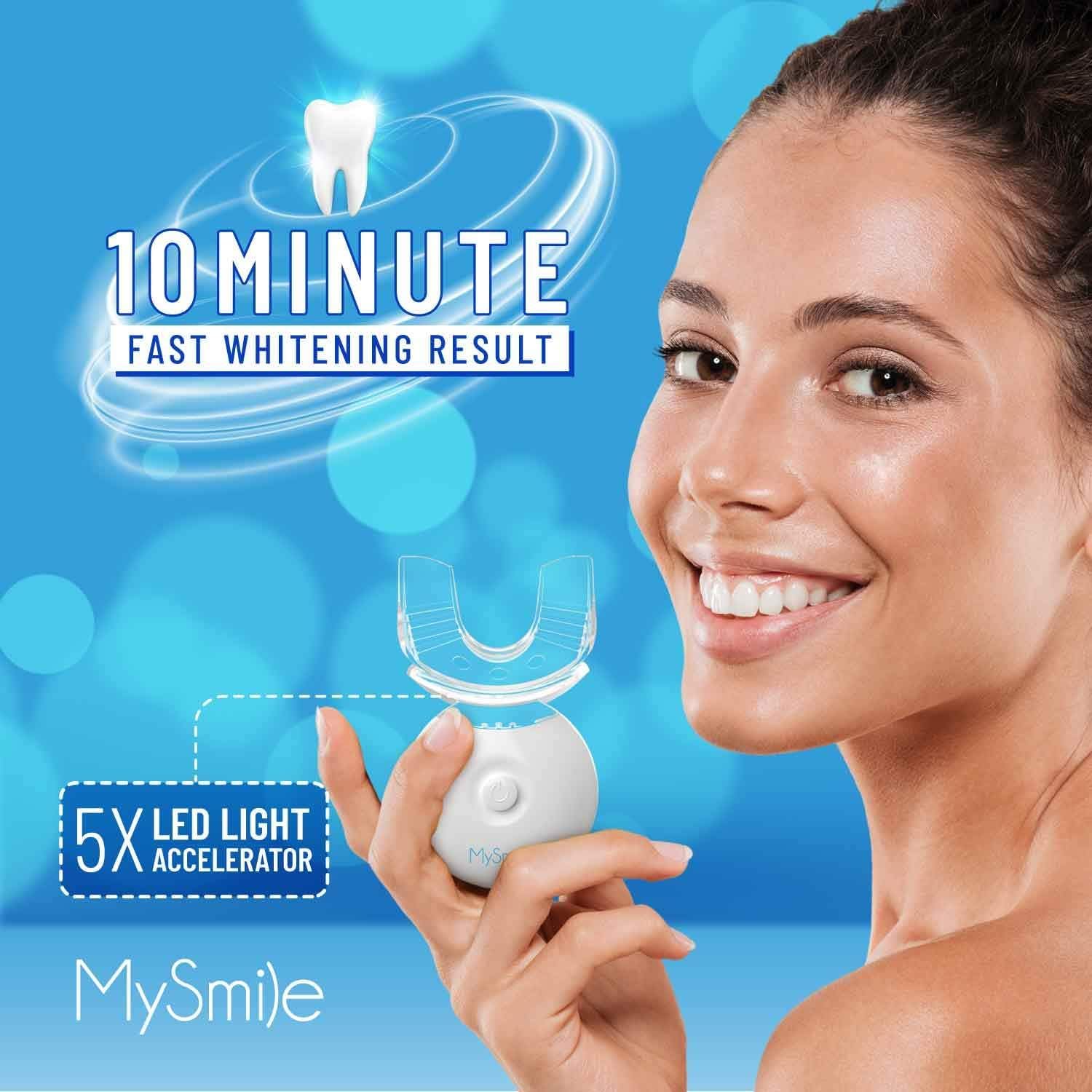 LED Teeth Whitening Kit with Fast Gel Stain Removal System