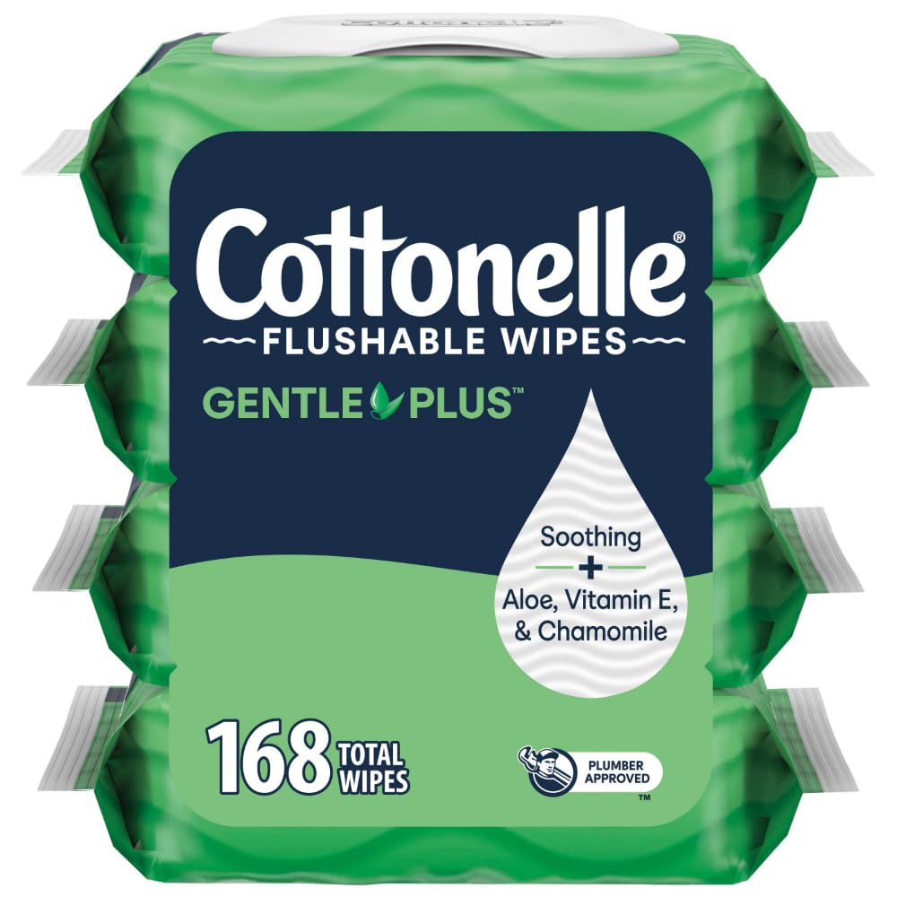 Flushable Wet Wipes Fresh Feel 336 Count Adult Hygiene