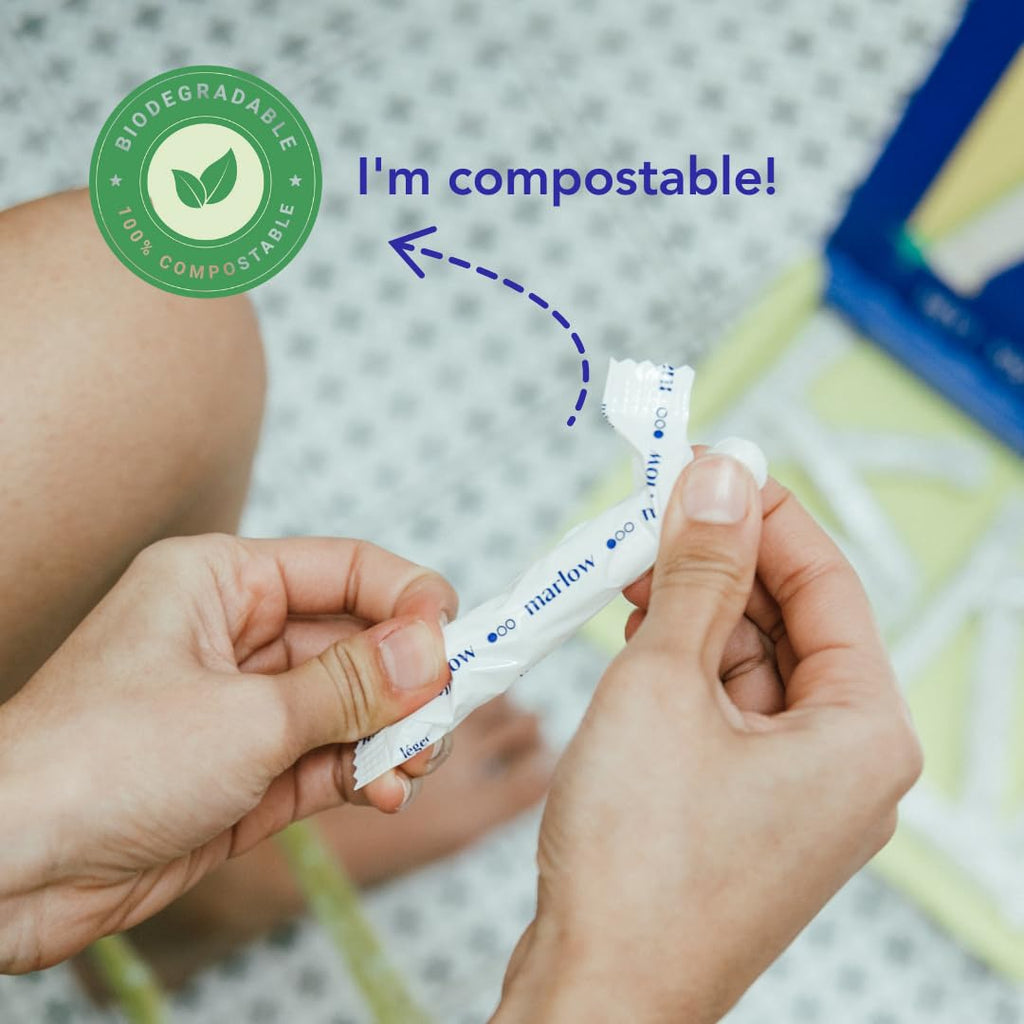Organic Cotton Tampons with Plant-Based Applicator Biodegradable