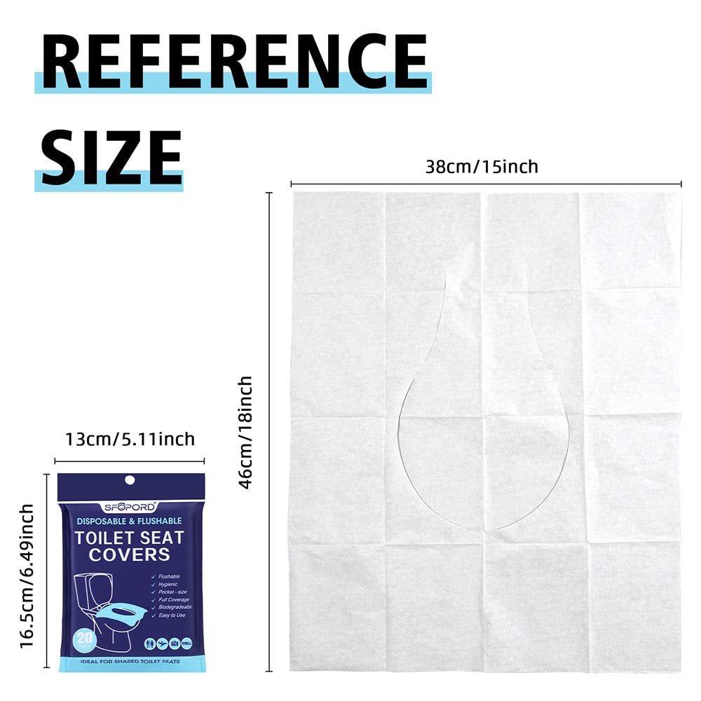 Disposable Toilet Seat Covers XL 100 Pack Travel Hygiene Essentials