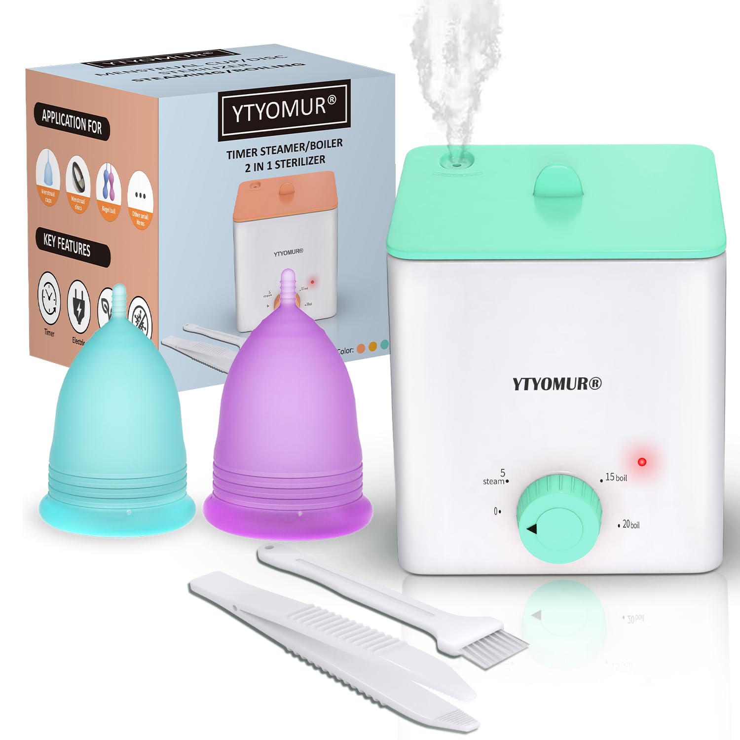 Menstrual Cup Sterilizer Kit with Reusable Cups Cleaner Set