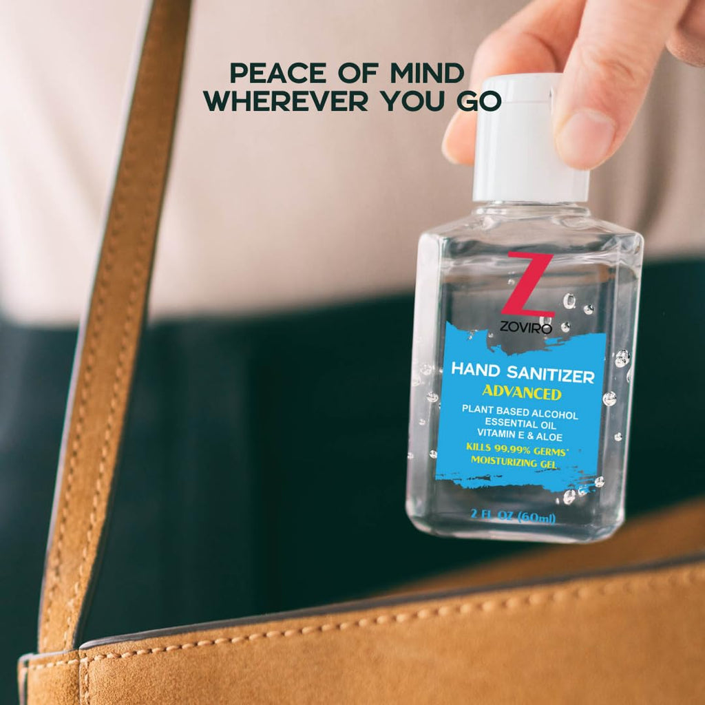 Mini Hand Sanitizer Gel with Aloe & Essential Oils 2oz