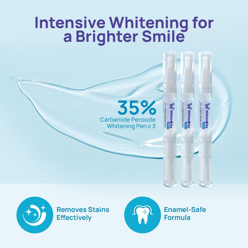 LED Teeth Whitening Kit for Sensitive Teeth with Remineralizing Gel