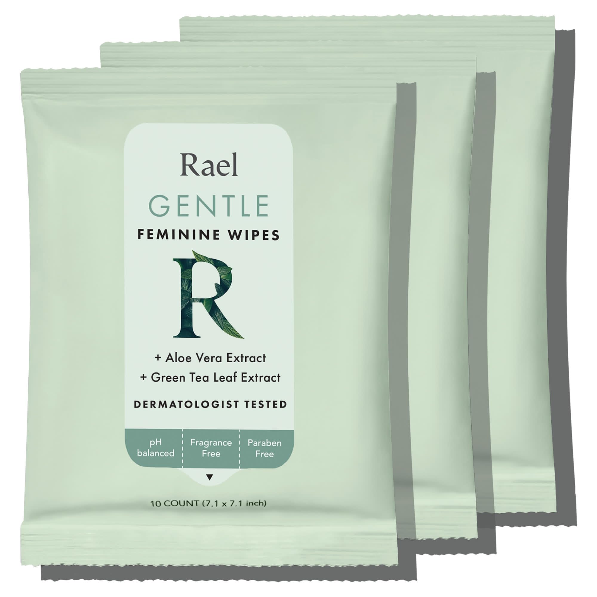 Rael Feminine Wipes, Flushable, Travel Size, All Skin Types, Daily Use