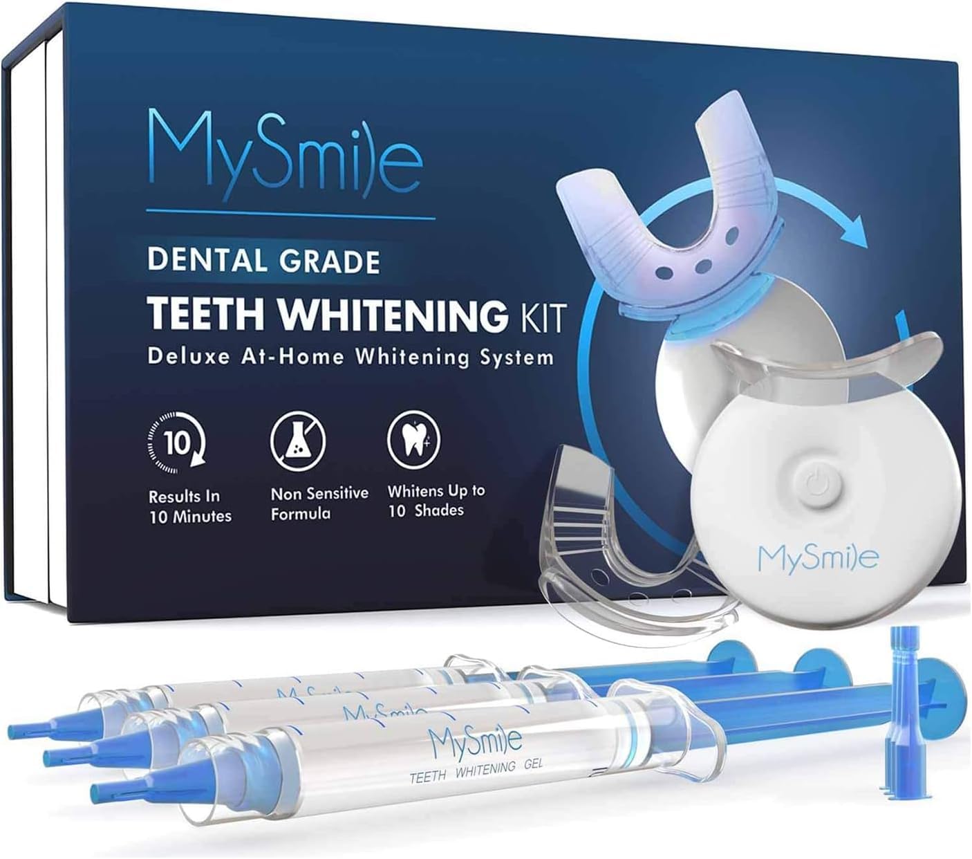LED Teeth Whitening Kit with Fast Gel Stain Removal System