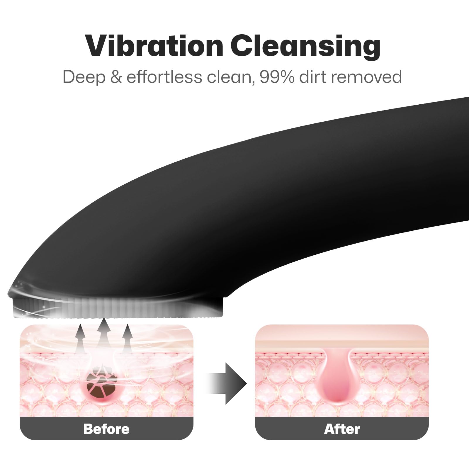 Silicone Facial Cleansing Brush with Heat Massage Rechargeable