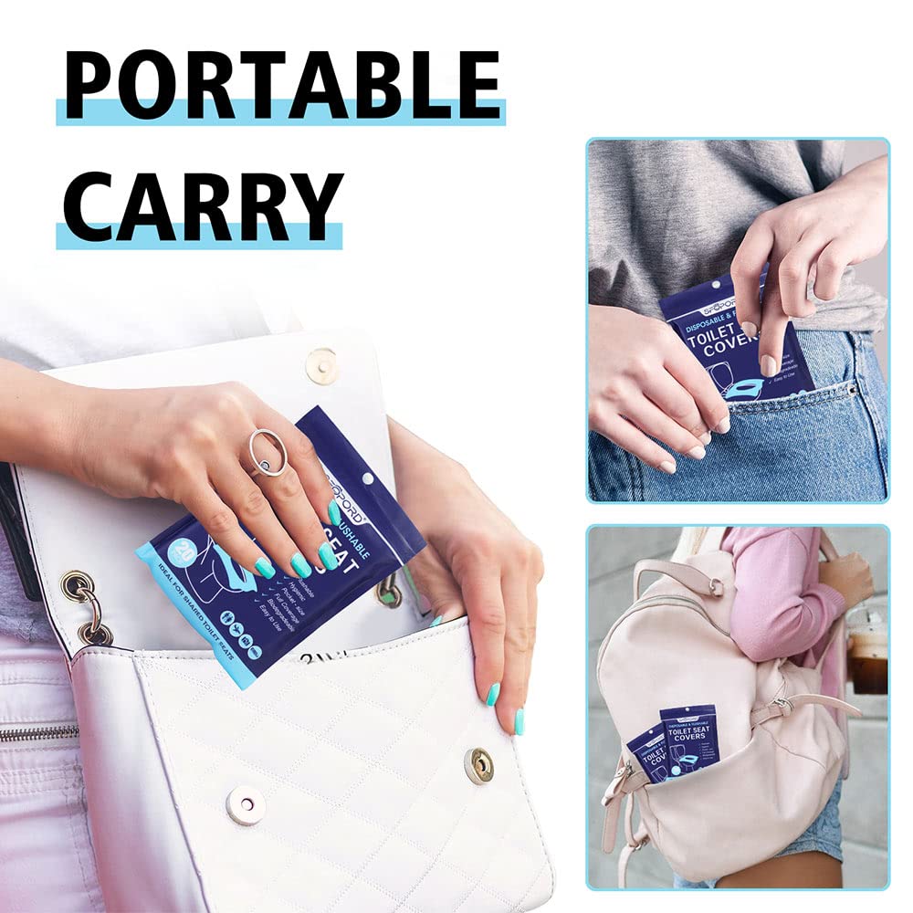 Disposable Toilet Seat Covers XL 100 Pack Travel Hygiene Essentials