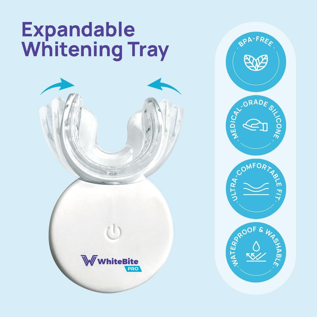 LED Teeth Whitening Kit for Sensitive Teeth with Remineralizing Gel