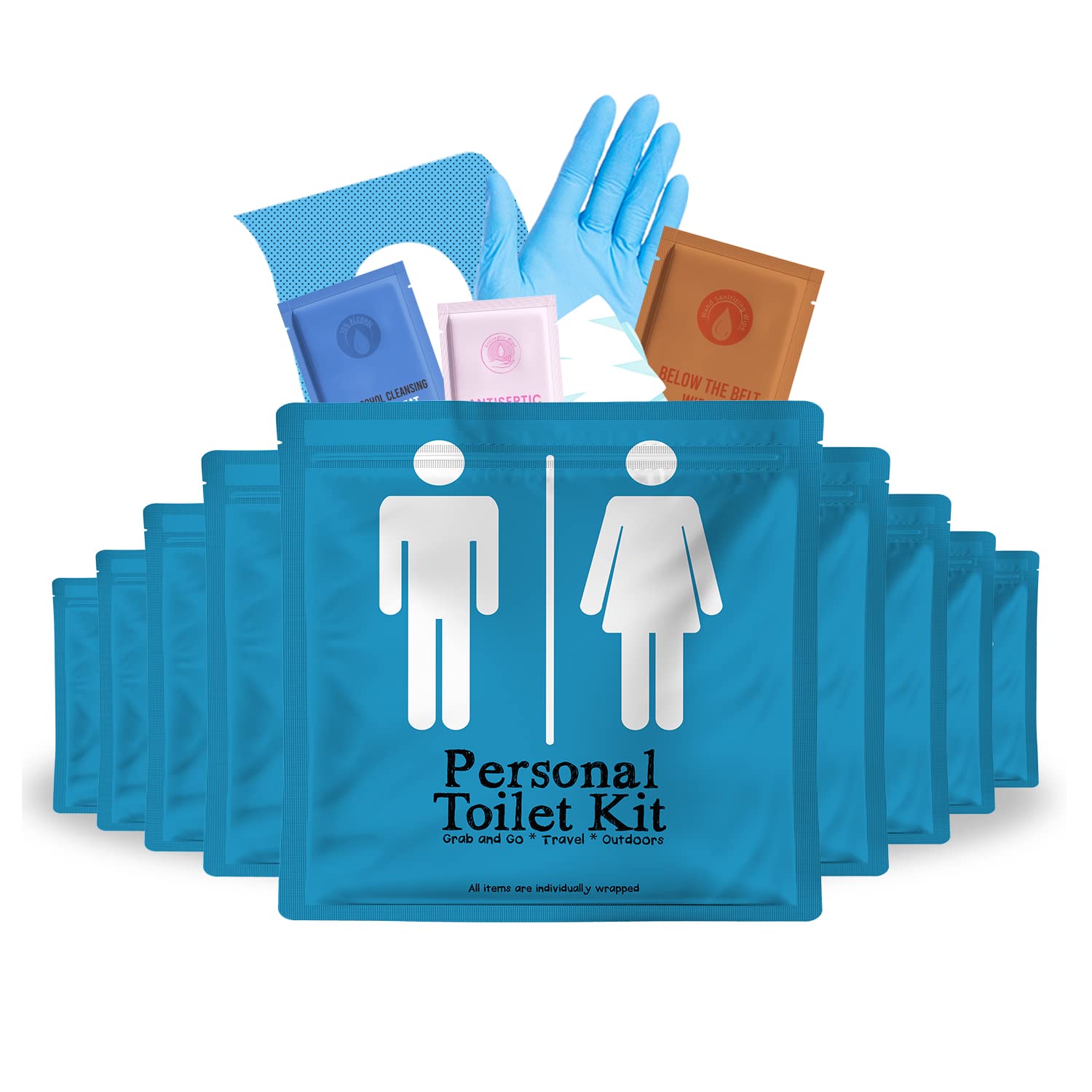 Disposable Toilet Hygiene Kit 10 Pack Travel Protection Set