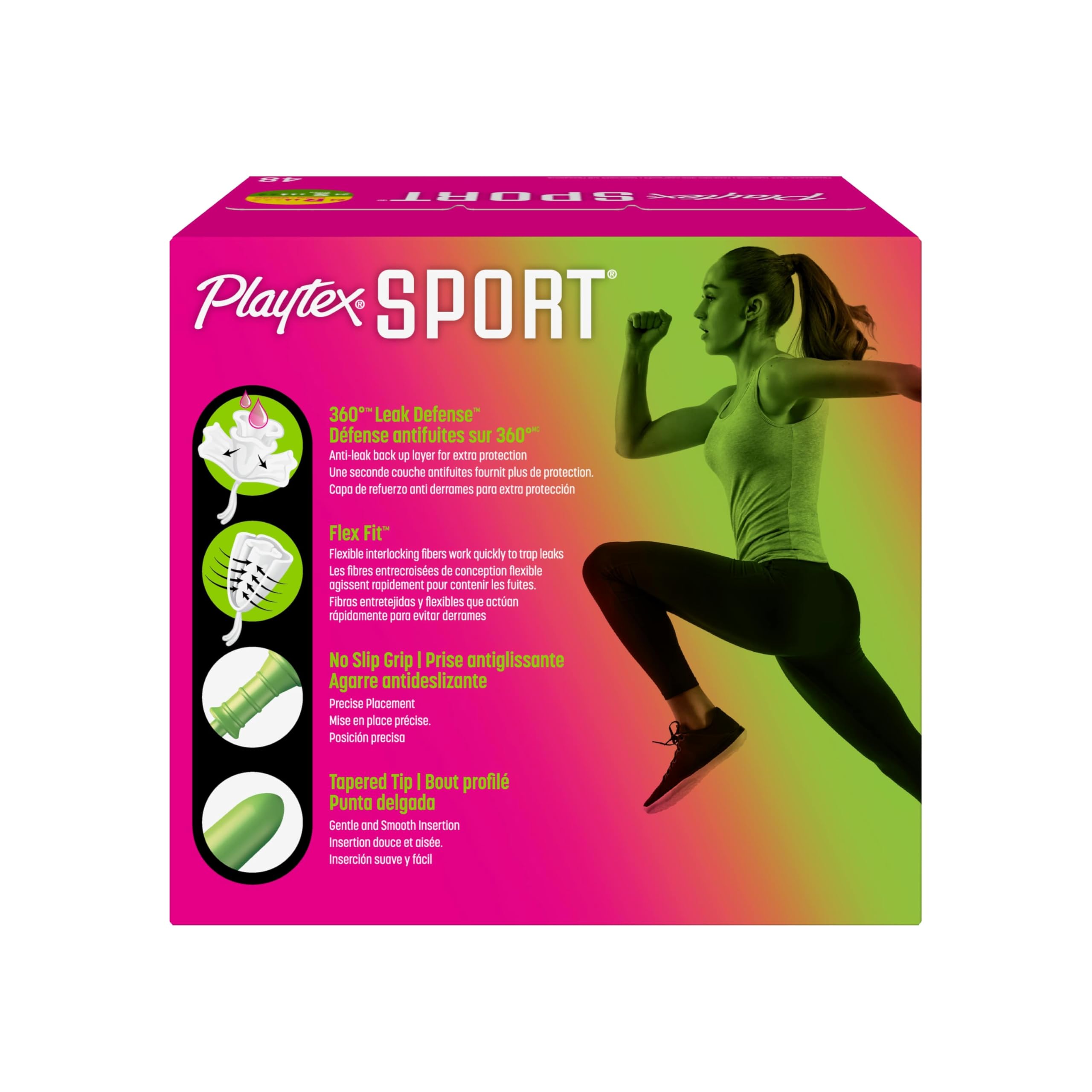 Sport Tampons Multipack Regular & Super Leak Protection 48 Count