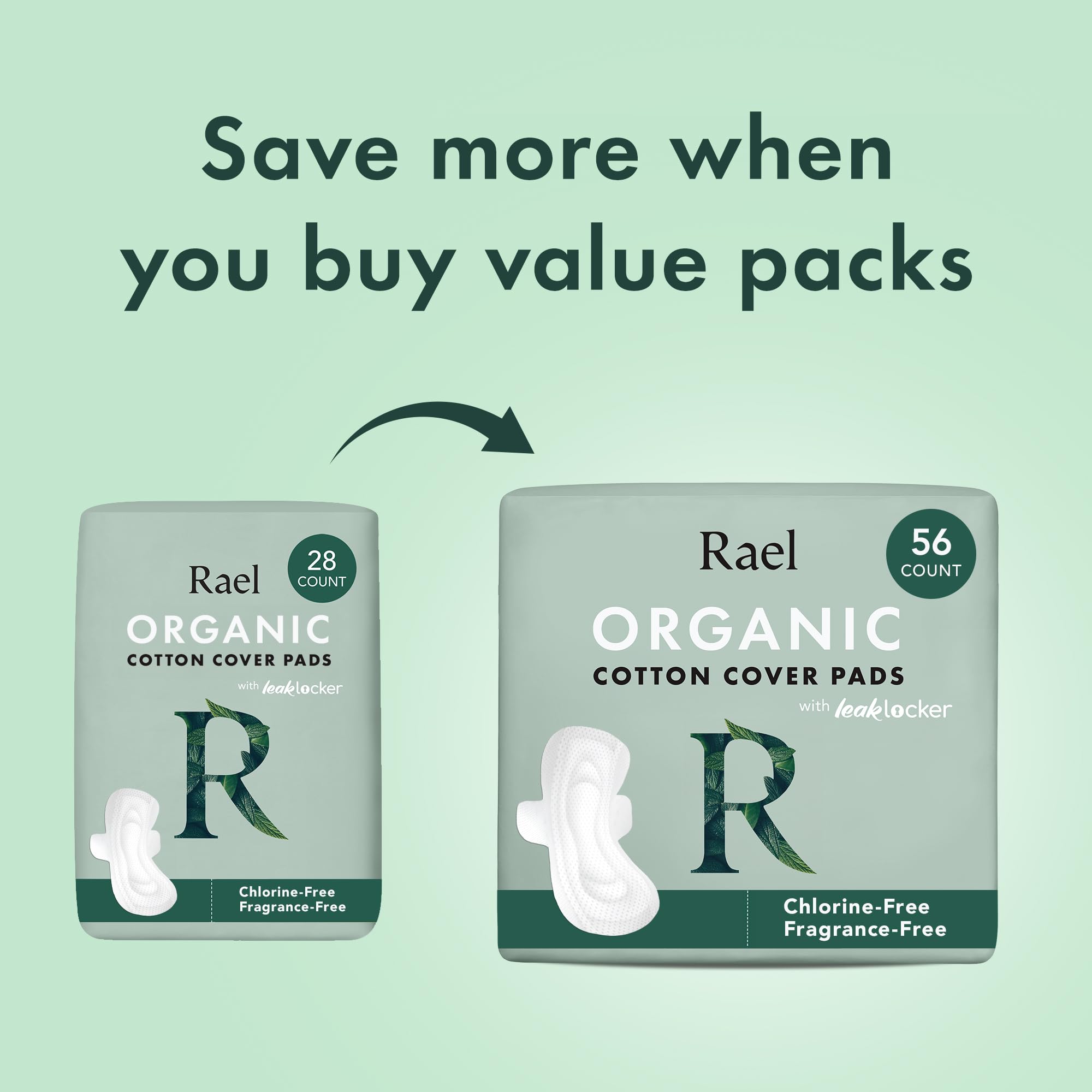 Rael Organic Cotton Sanitary Pads Variation RG, LG
