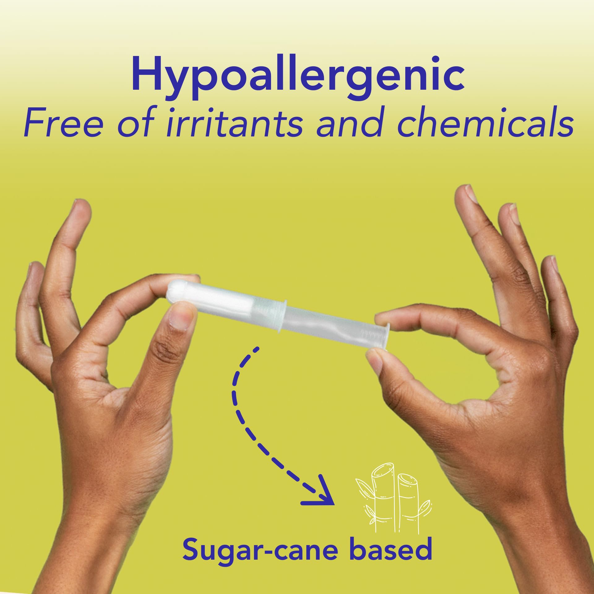 Organic Cotton Tampons with Plant-Based Applicator Biodegradable