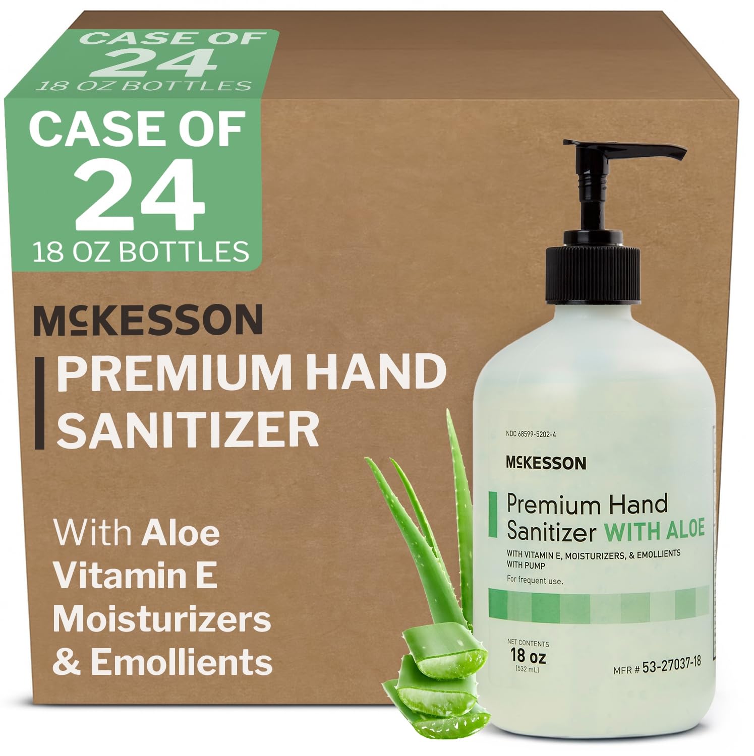 Alcohol Hand Sanitizer with Aloe Spring Water Scent 18oz