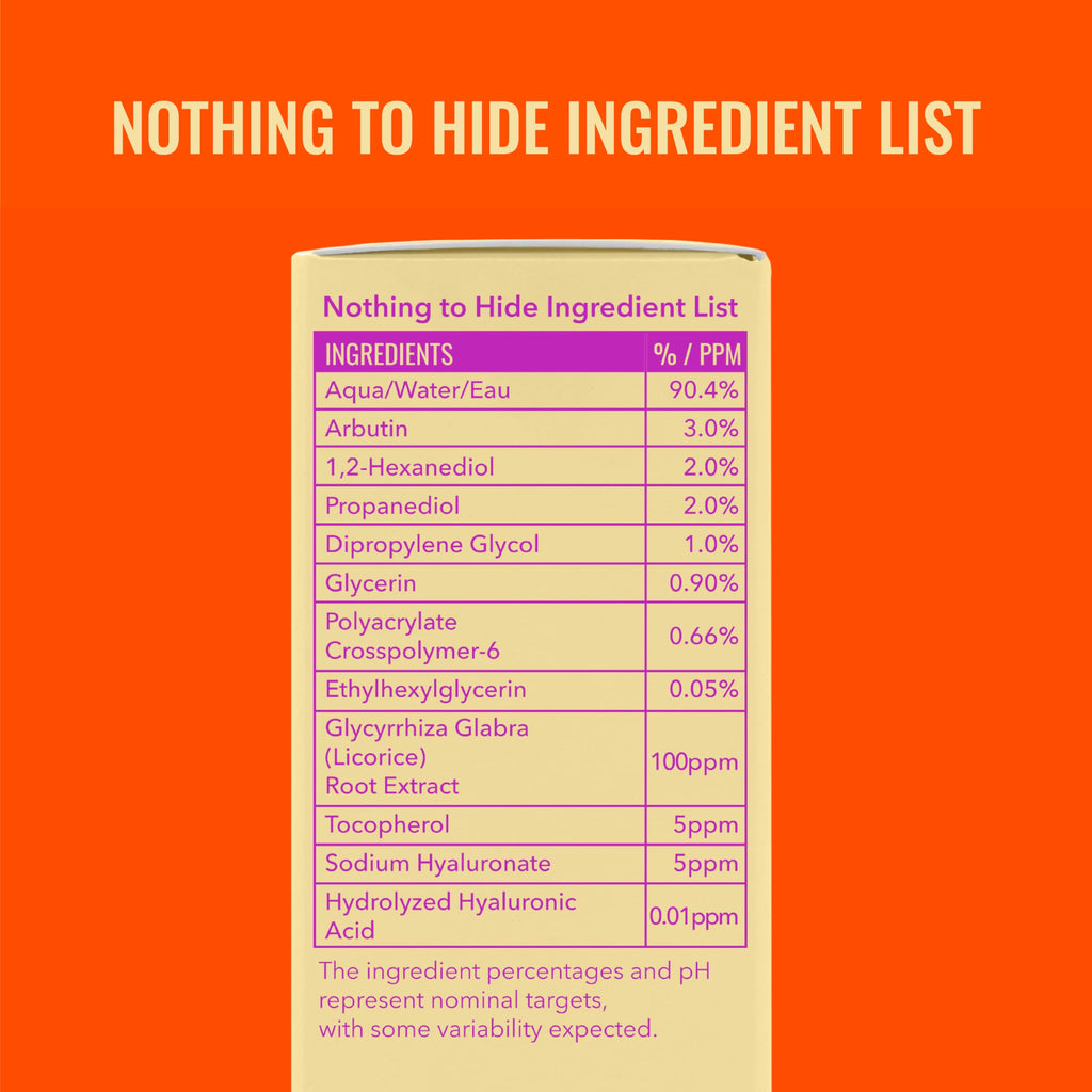 Daily Brightening Serum with Beta Arbutin & Hyaluronic 1oz