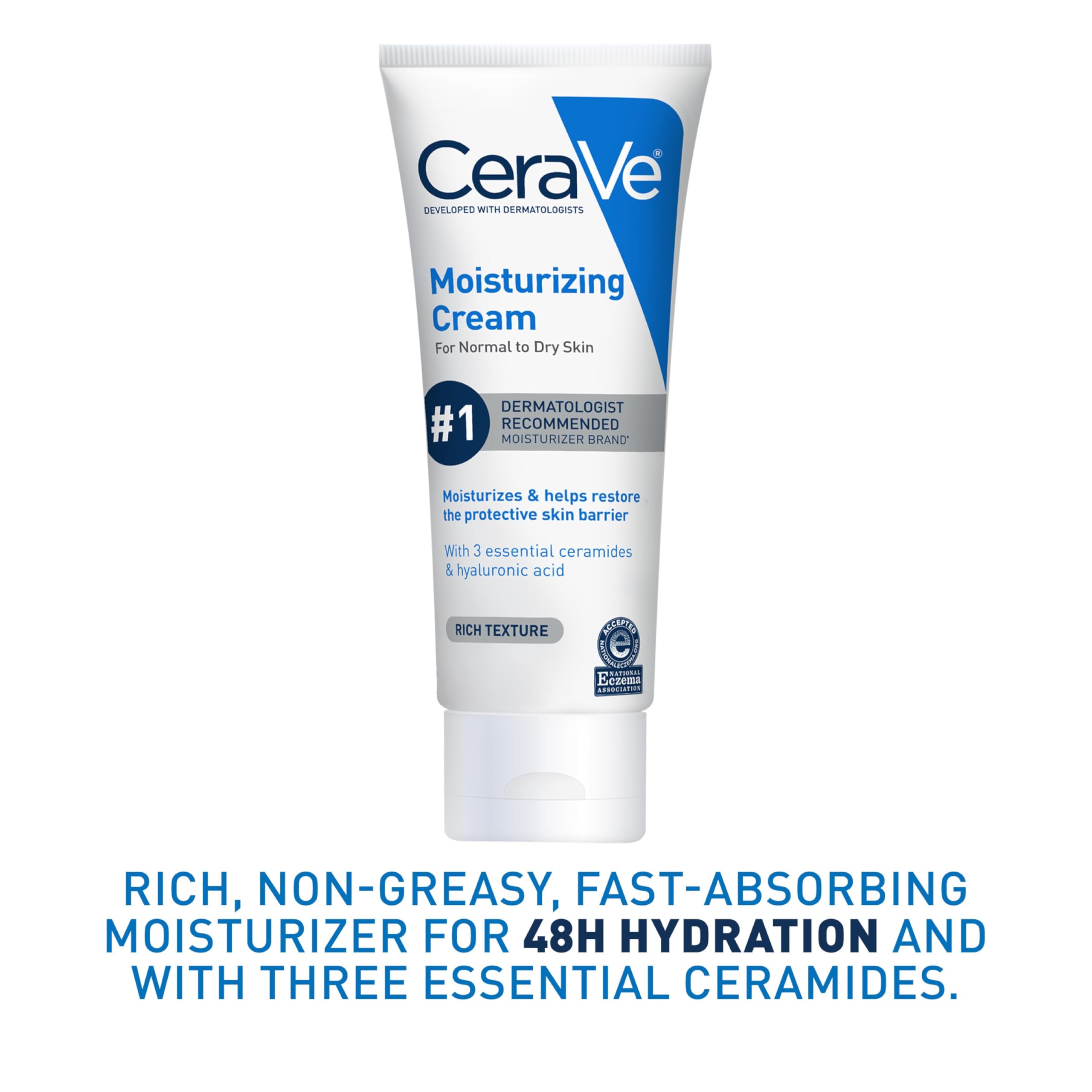 CeraVe Moisturizing Cream | Body and Face Moisturizer for Dry Skin
