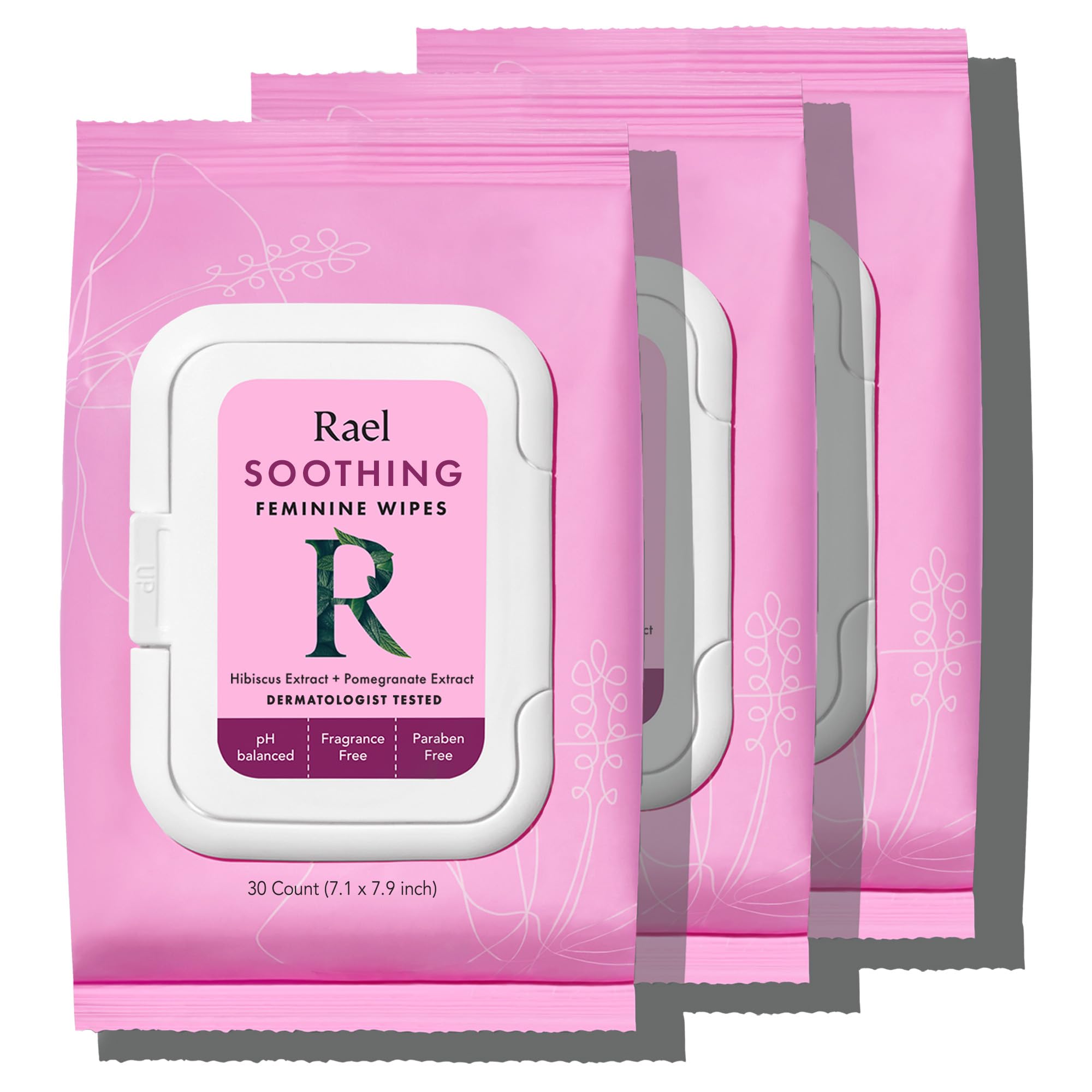 Rael Feminine Wipes, Flushable, Travel Size, All Skin Types, Daily Use