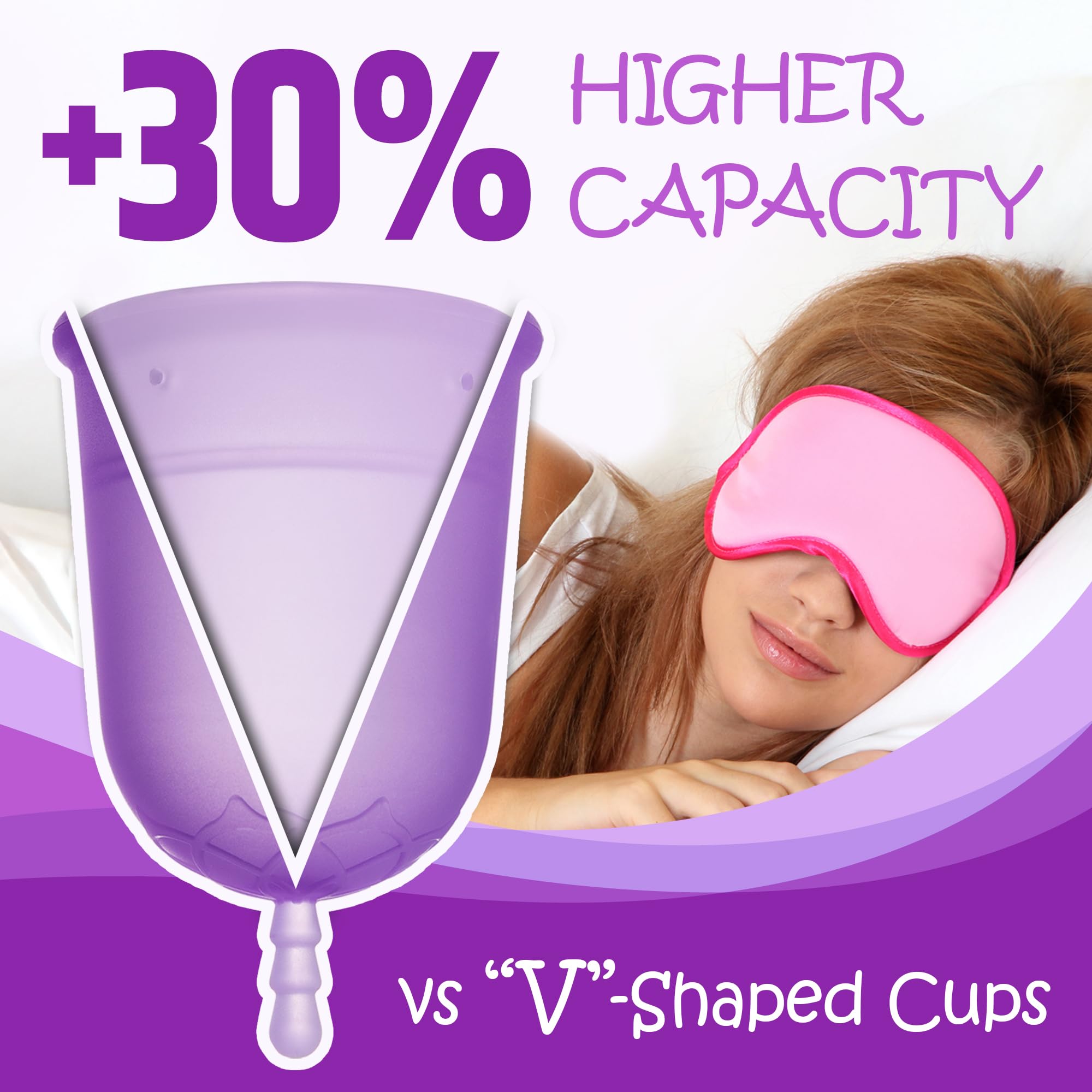 Reusable Menstrual Cup Medical-Grade Silicone Heavy Flow Care