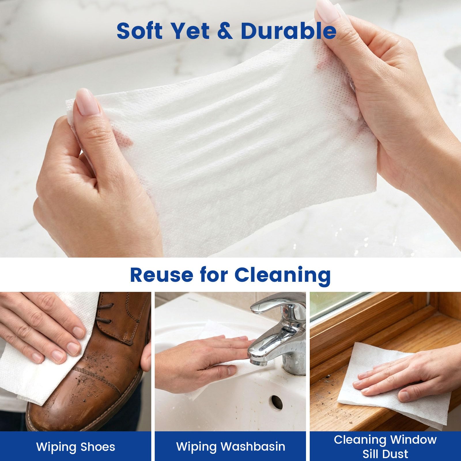 Compressed Towel Tablets 200 Pack Portable Camping Wipes