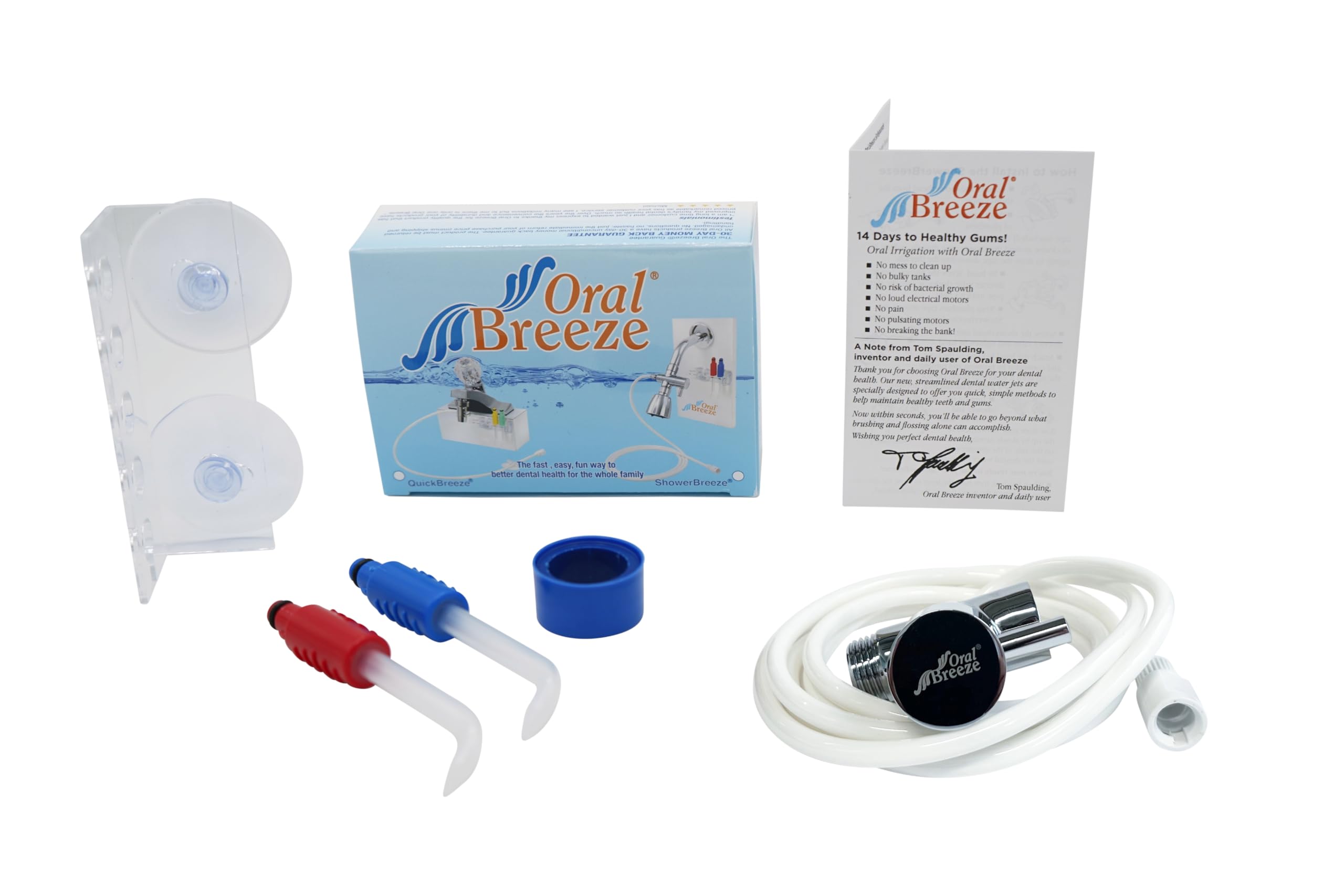 Shower Water Flosser Oral Irrigator No Battery Adjustable Pressure