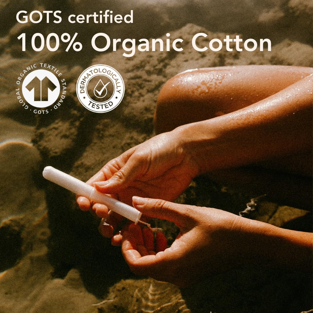 Organic Cotton Tampons with Plant-Based Applicator Biodegradable