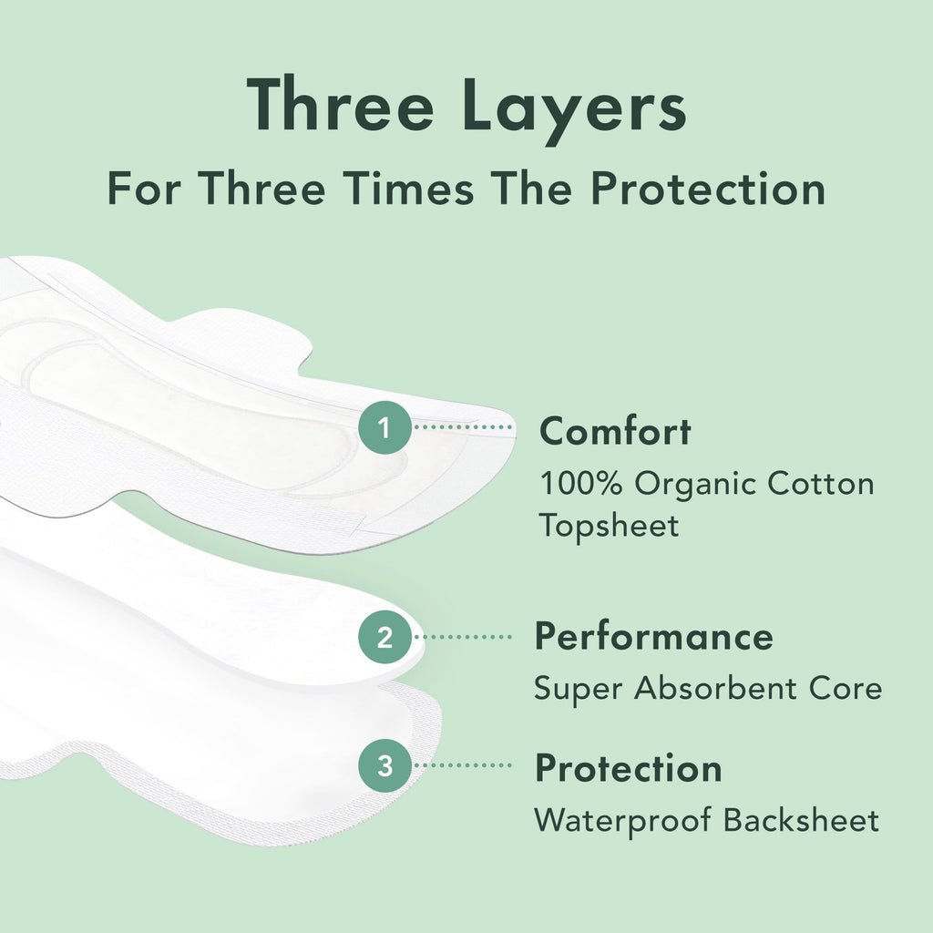 Rael Organic Cotton Sanitary Pads Variation RG, LG