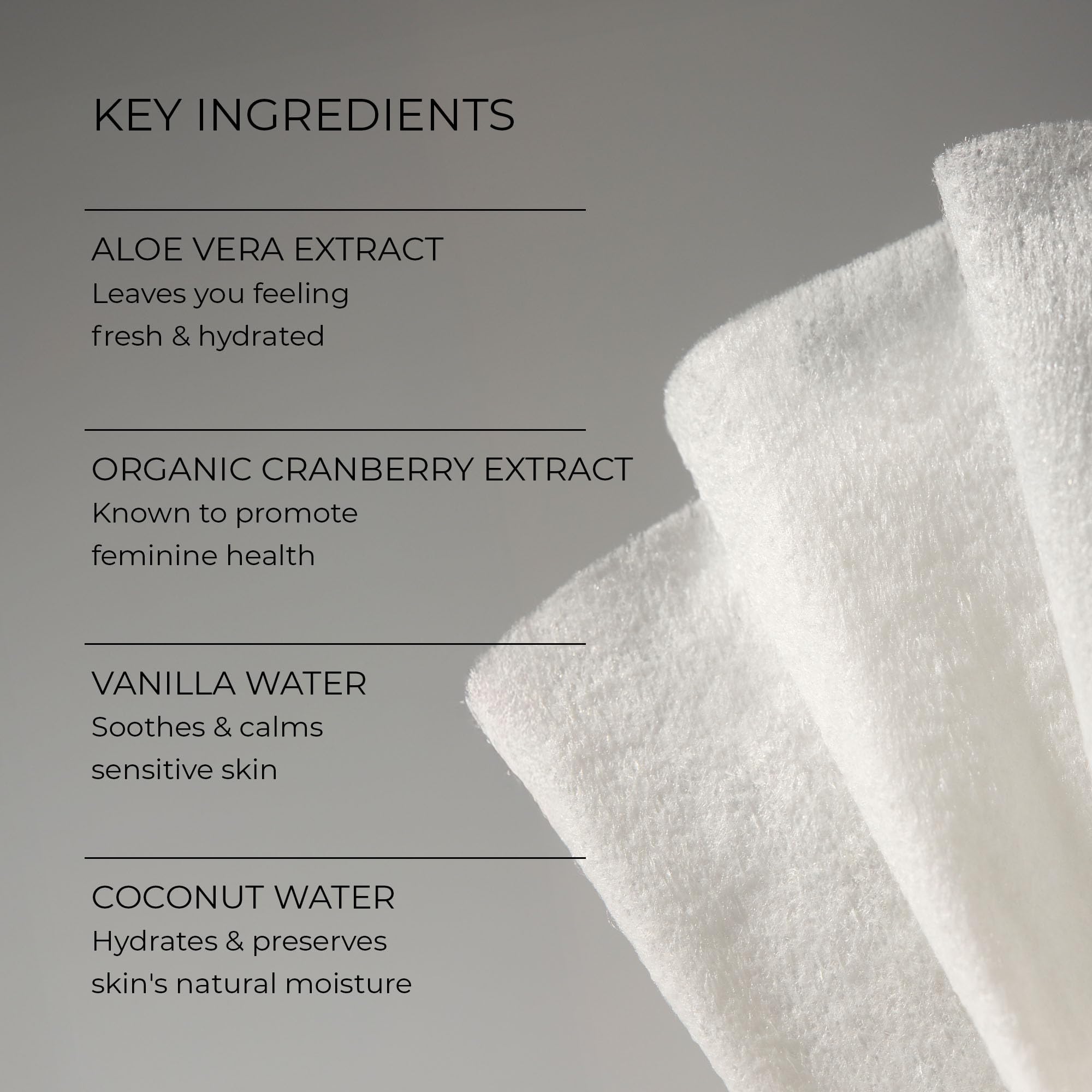 Natural Feminine Intimacy Wipes with Aloe & Coconut Water