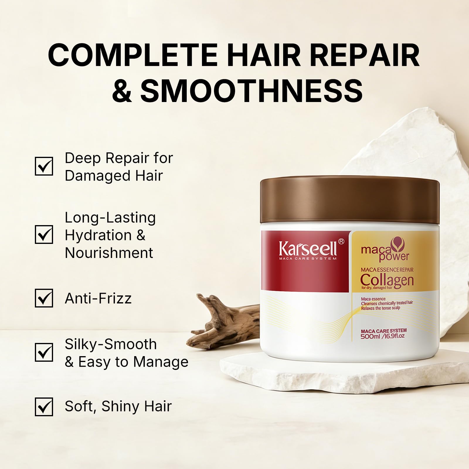 Collagen Hair Treatment Mask with Argan Oil Deep Repair