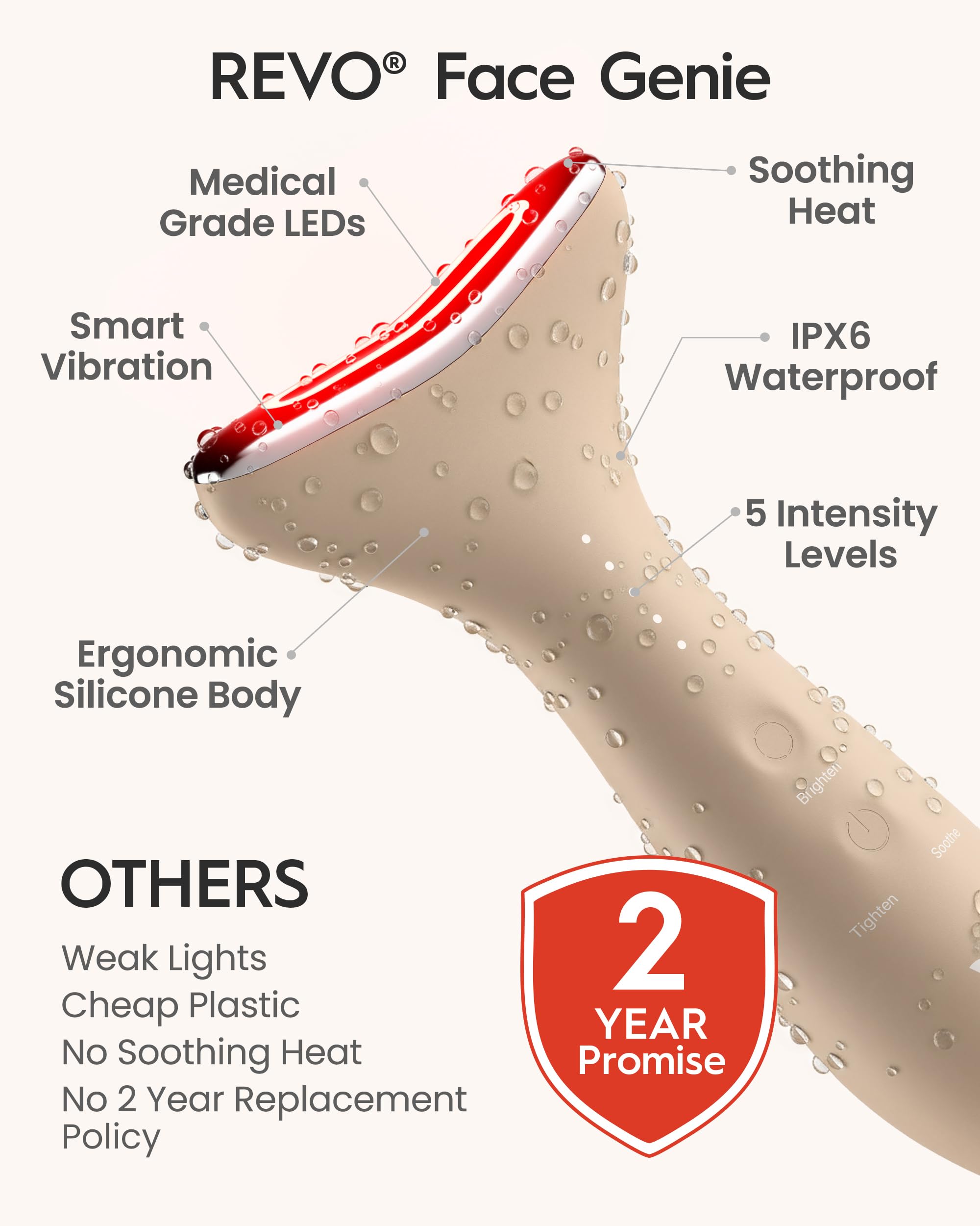 3-in-1 Face & Neck Beauty Massager with LED Light Therapy