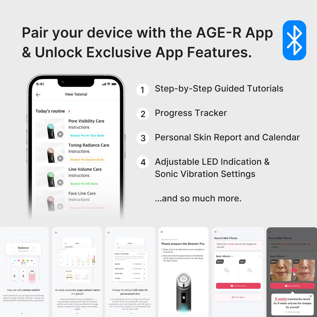 6-in-1 Glass Glow Beauty Massager for Firm Radiant Skin