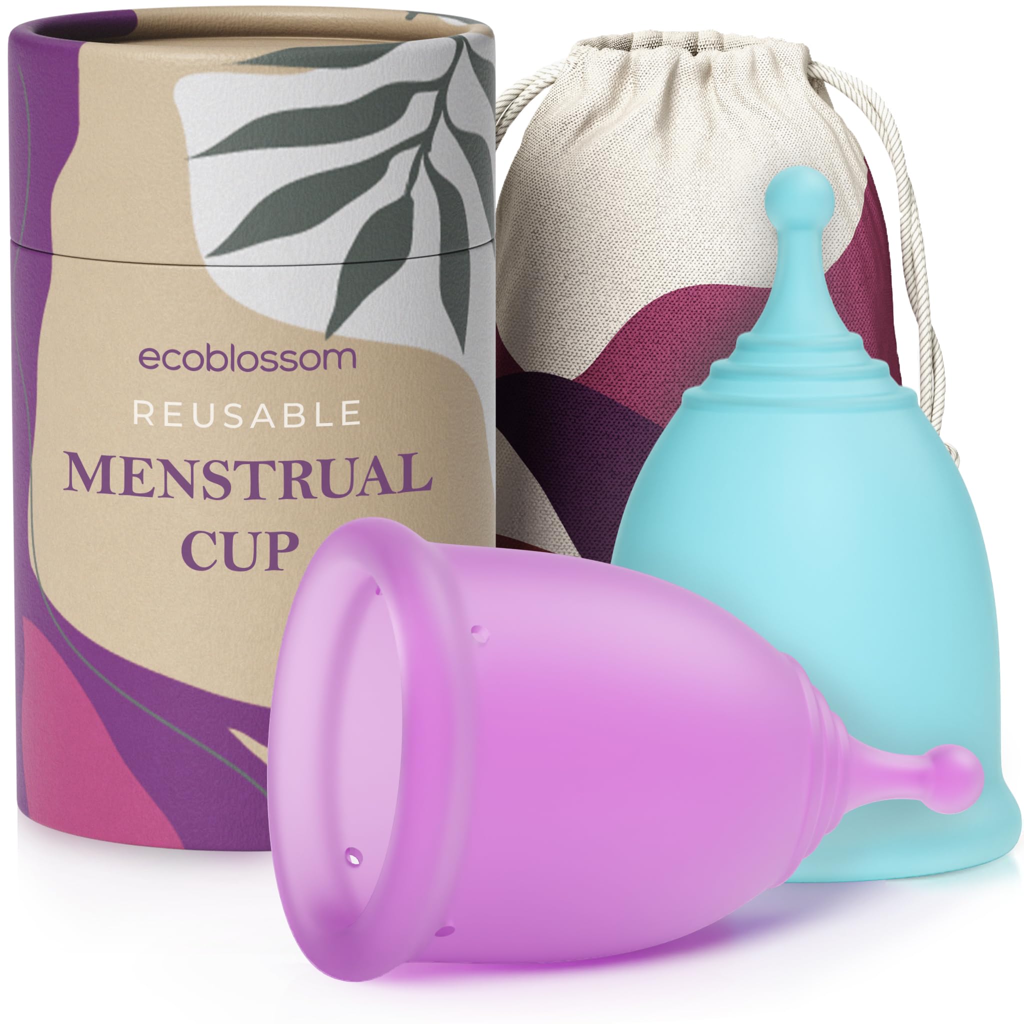 Reusable Menstrual Cup Set Medical Silicone 12 Hour Protection
