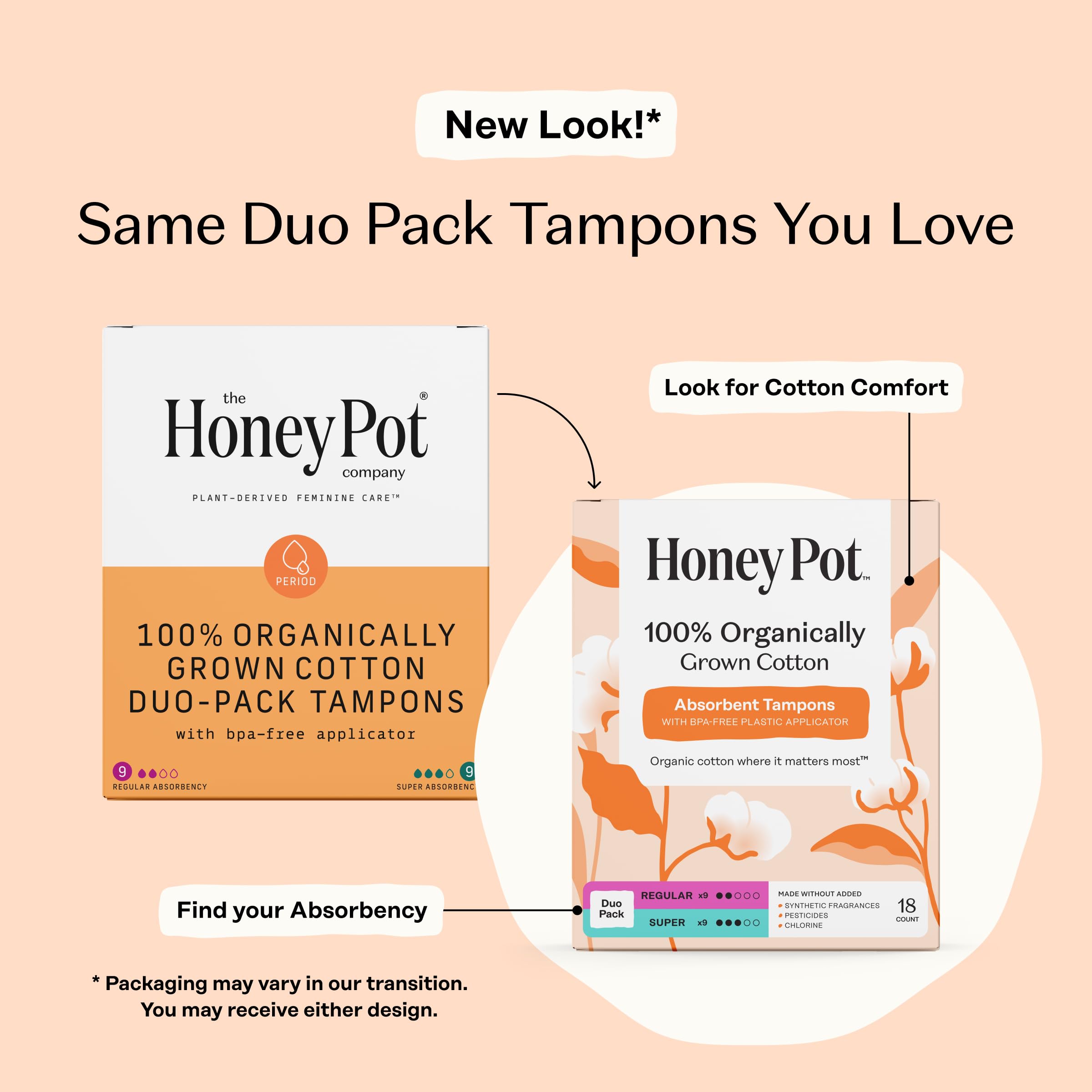 Organic Cotton Tampons with Bio Applicator Unscented Care