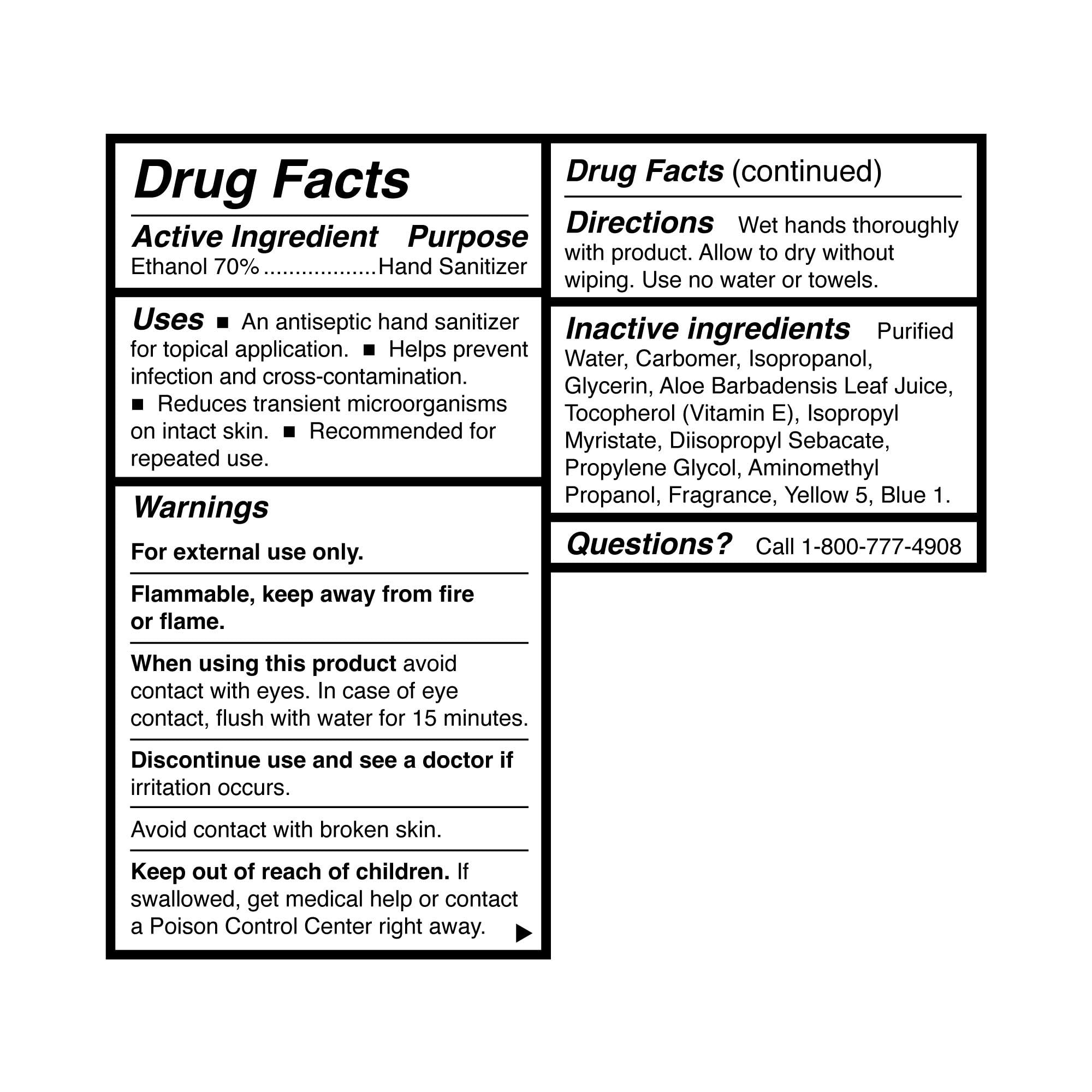 Alcohol Hand Sanitizer with Aloe Spring Water Scent 18oz