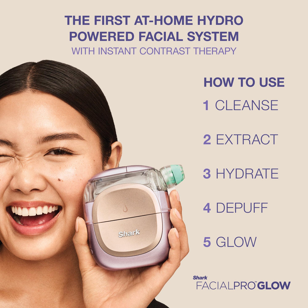 Hydro Facial System with Hot & Cold Therapy Glow Device