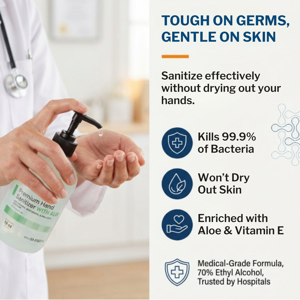 Alcohol Hand Sanitizer with Aloe Spring Water Scent 18oz