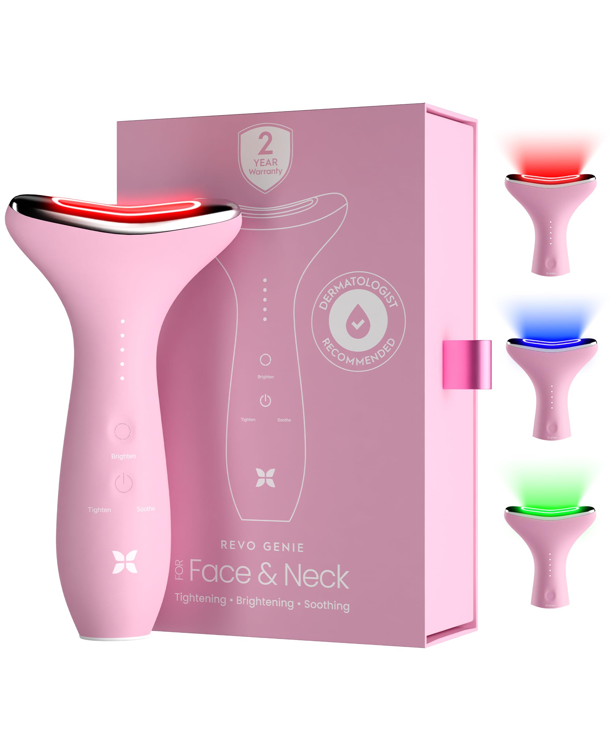 3-in-1 Face & Neck Beauty Massager with LED Light Therapy