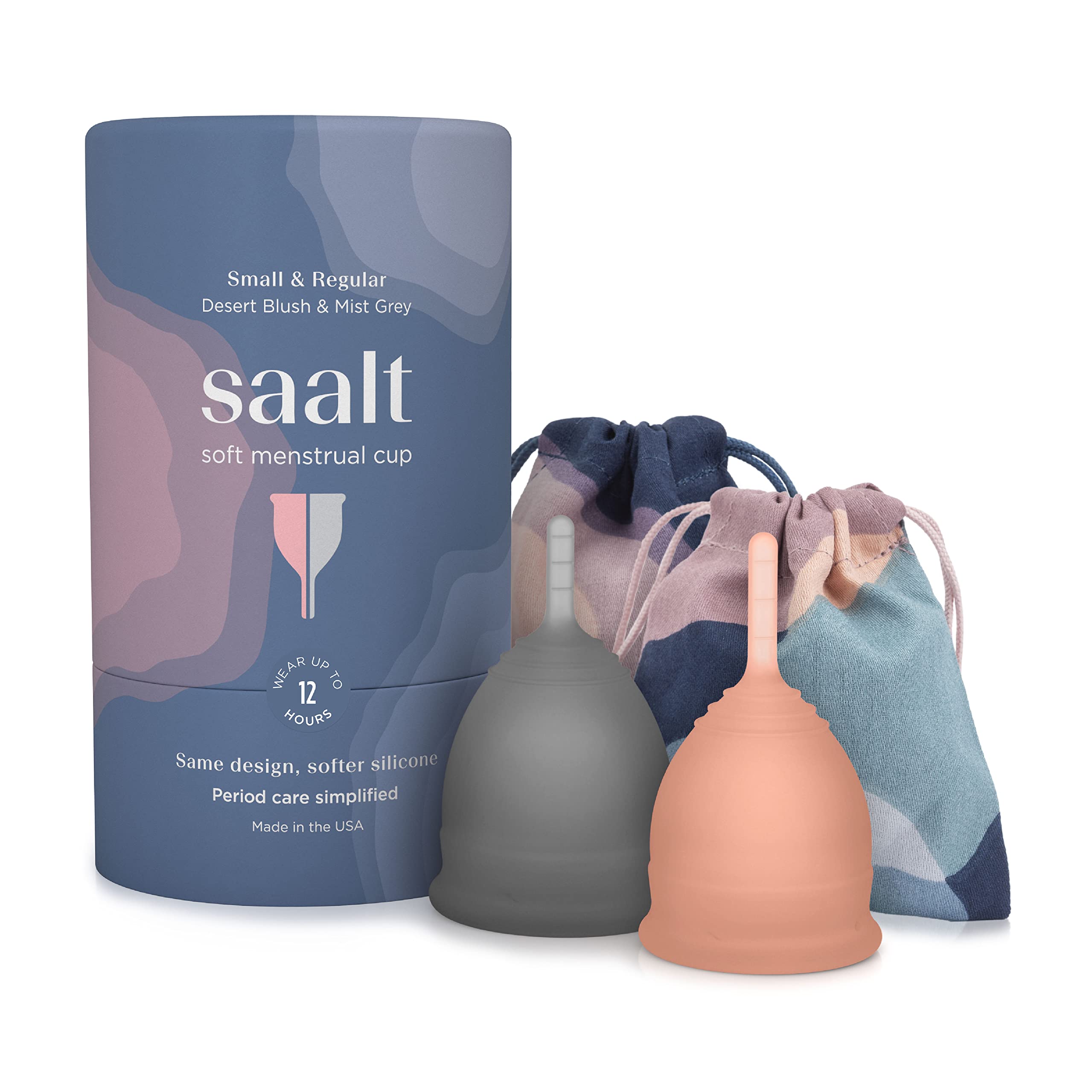 Soft Reusable Menstrual Cup with Carry Bag Leak-Free Protection