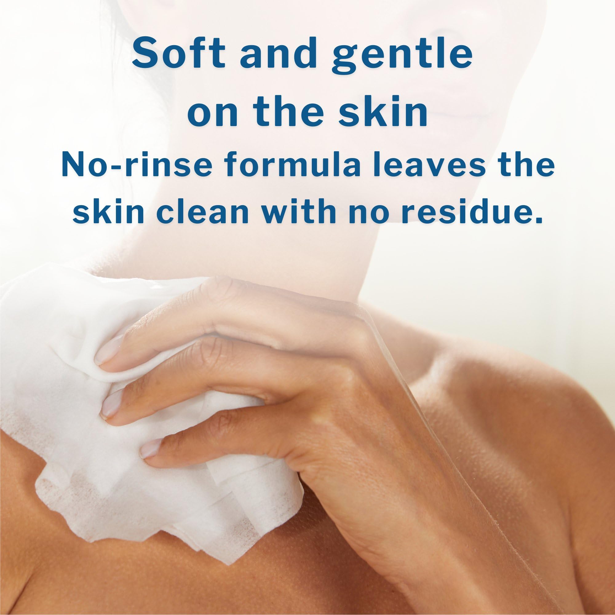 Disposable Washcloth Wipes Unscented No-Rinse Gentle Clean
