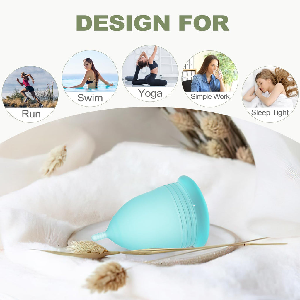 Menstrual Cup Sterilizer Kit with Reusable Cups Cleaner Set