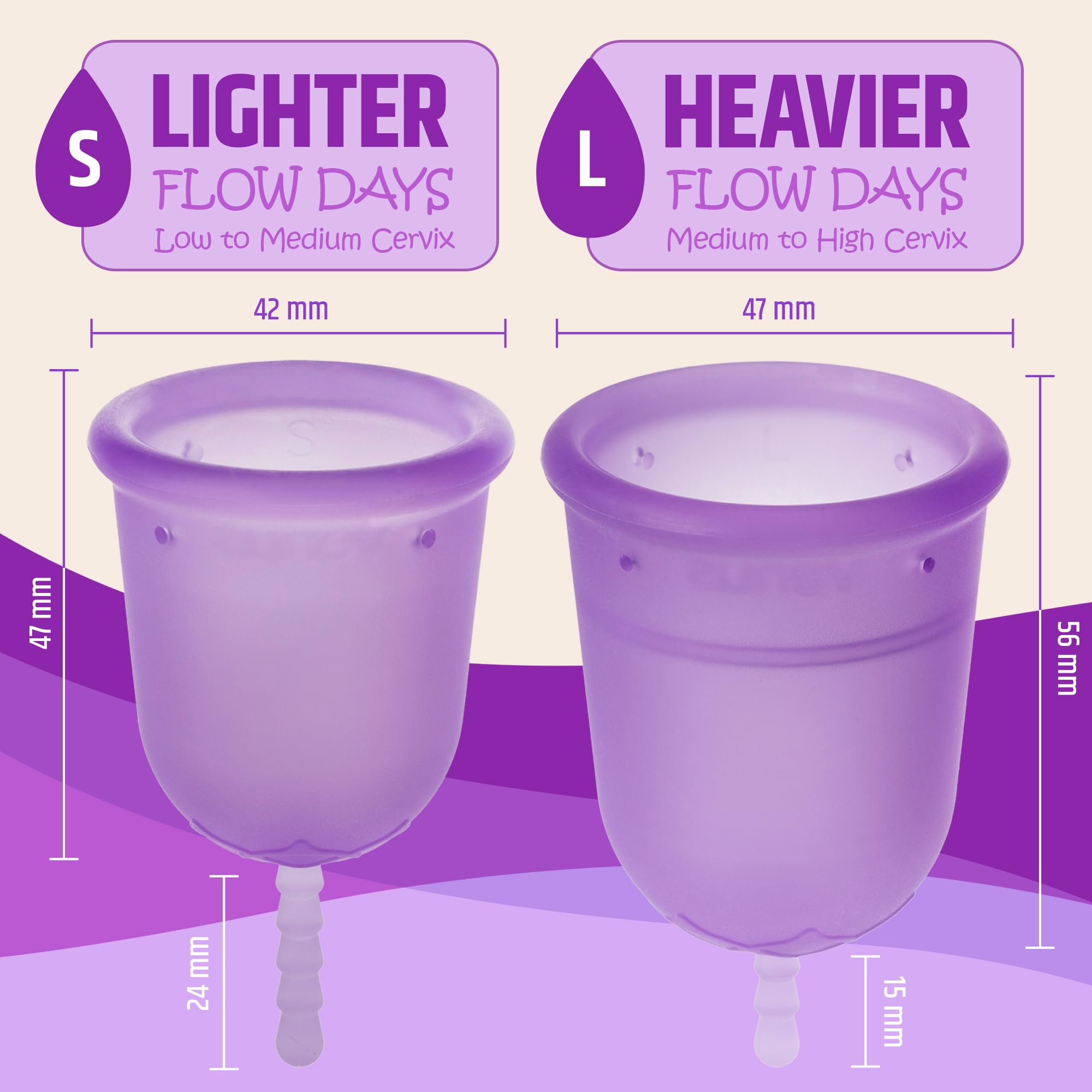 Reusable Menstrual Cup Medical-Grade Silicone Heavy Flow Care