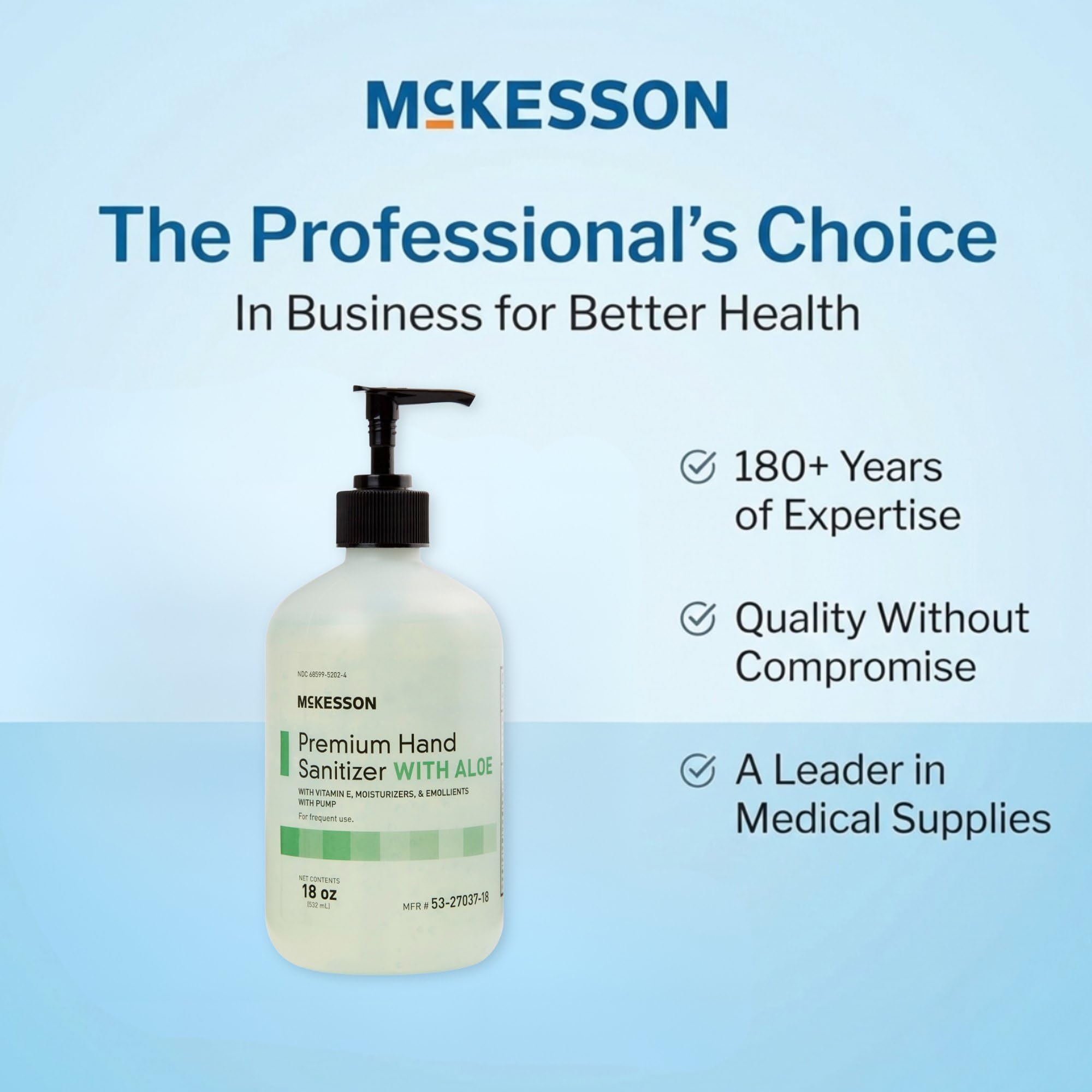 Alcohol Hand Sanitizer with Aloe Spring Water Scent 18oz