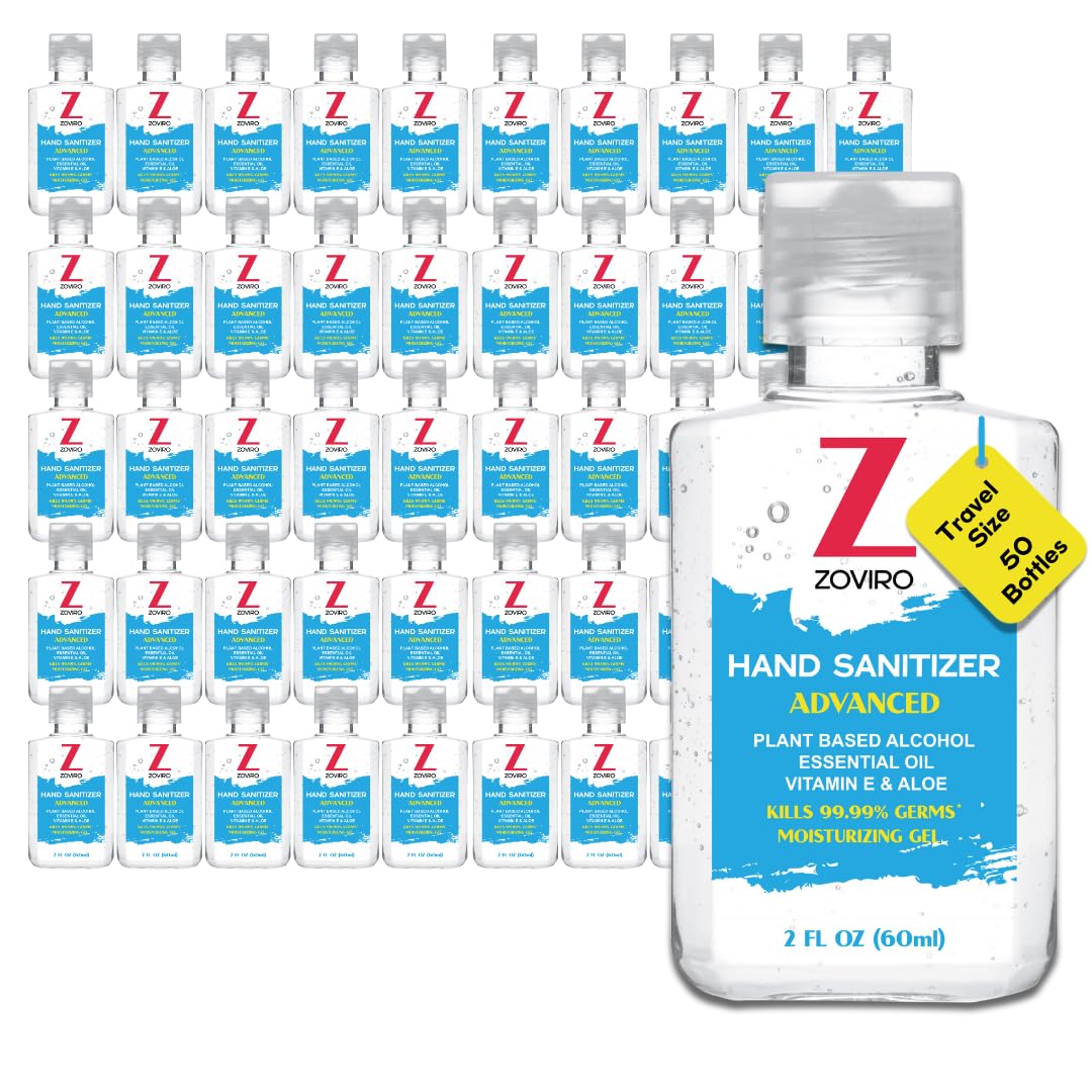 Mini Hand Sanitizer Gel with Aloe & Essential Oils 2oz