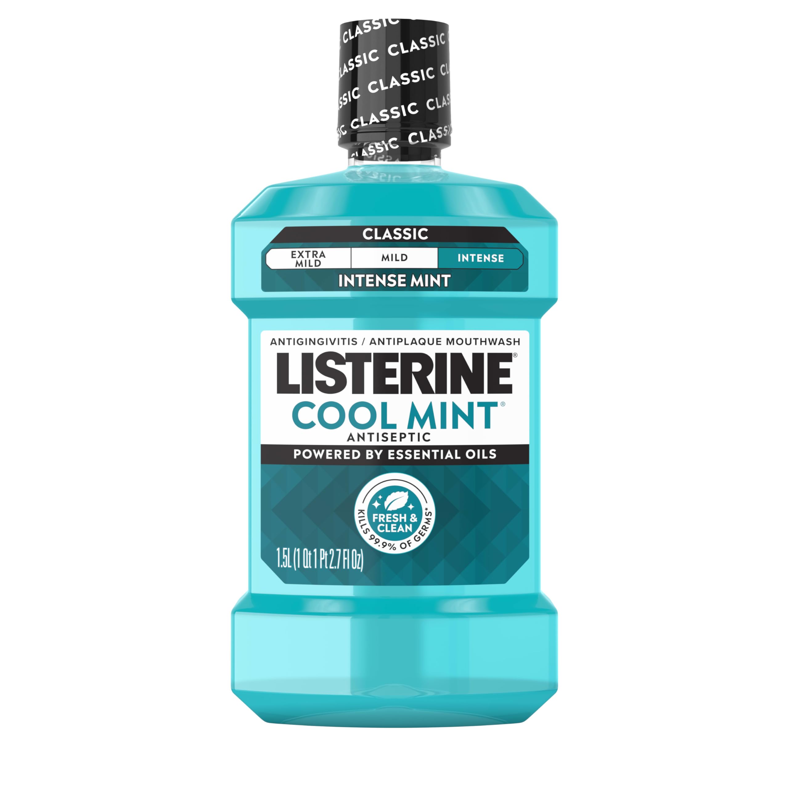 Cool Mint Antiseptic Mouthwash for Fresh Breath & Gum Care