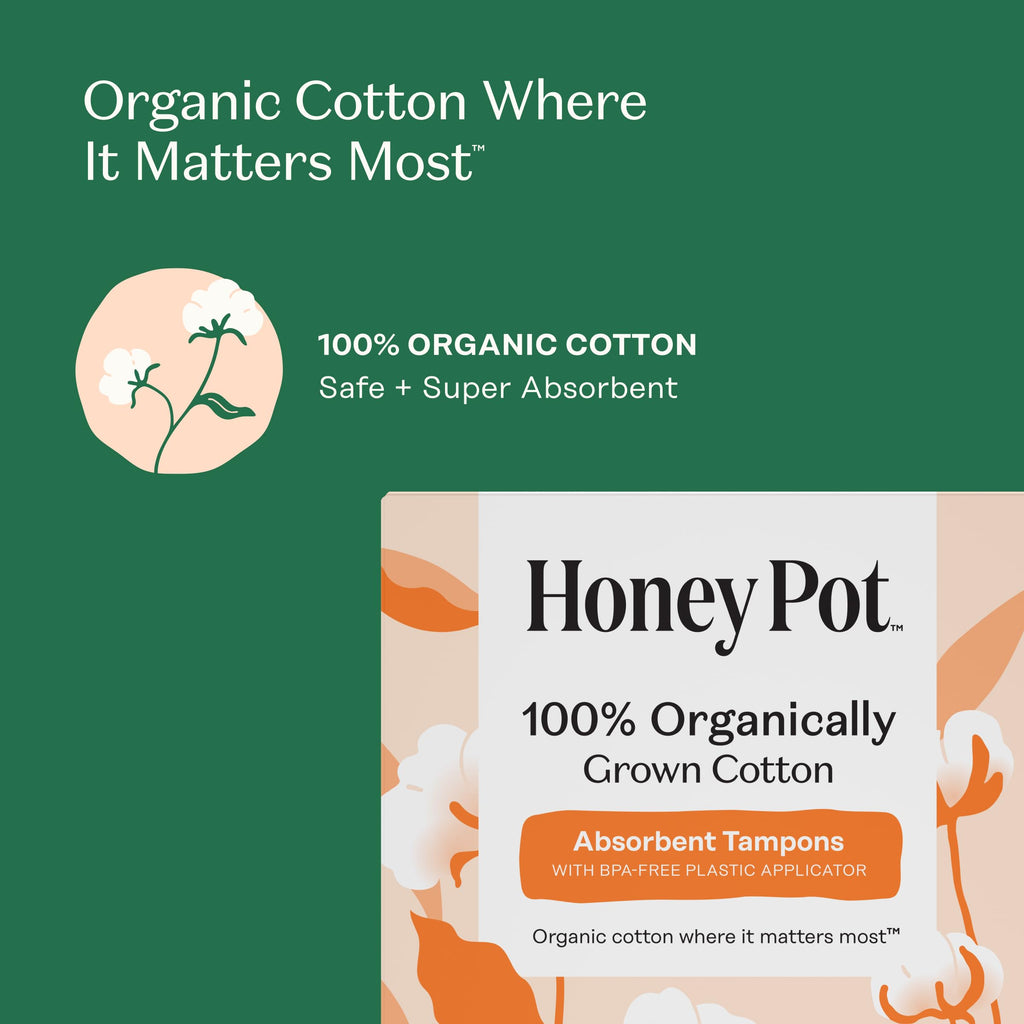 Organic Cotton Tampons with Bio Applicator Unscented Care